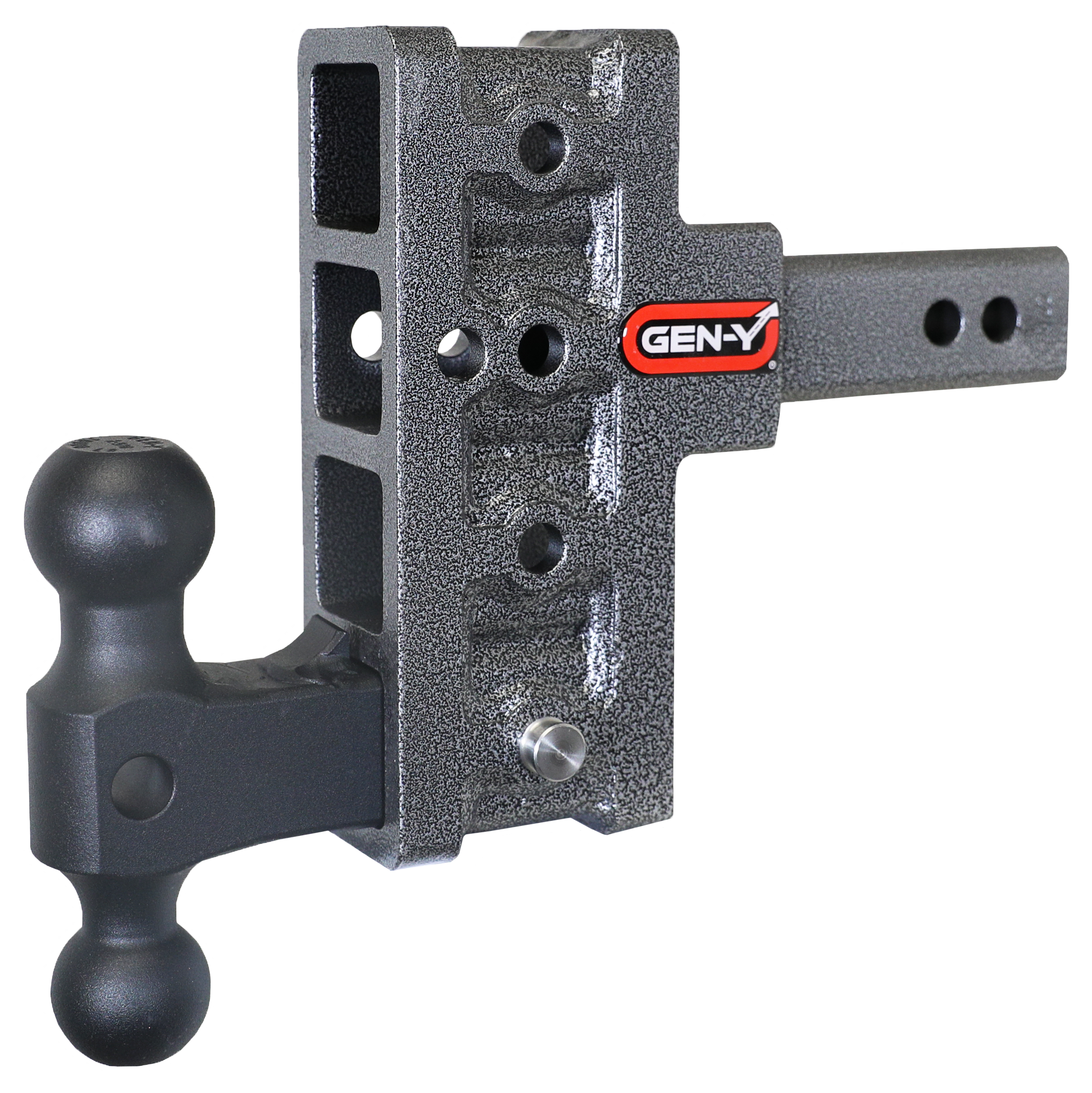 Image of "GEN-Y HITCH Mega-Duty 2"" Offset Shank 16K Drop Hitch with Dual-Ball - 2.5"" Rise, 5"" Drop"