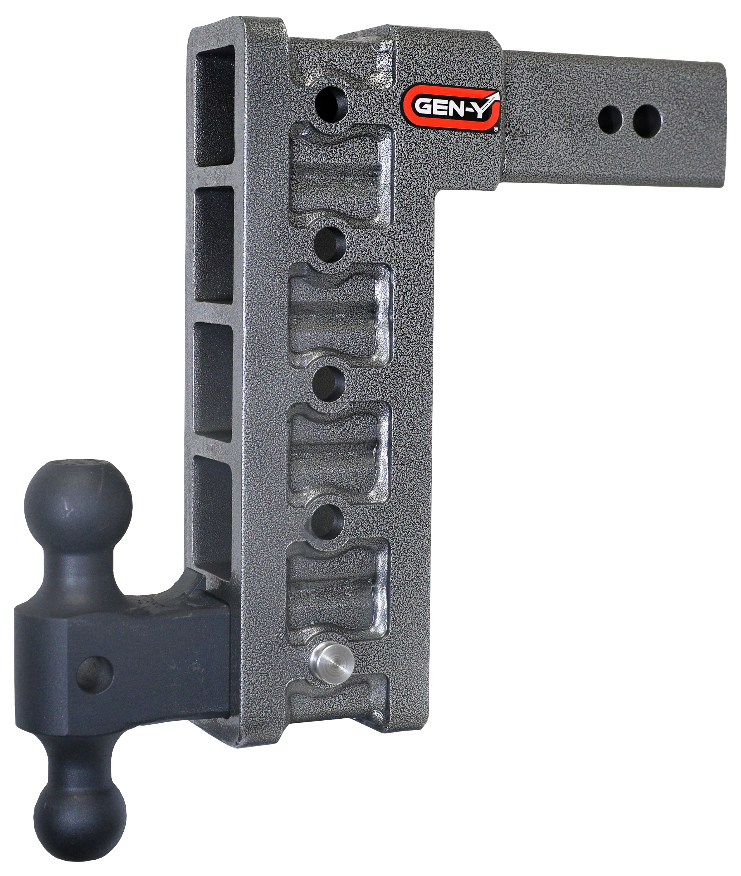 Image of "GEN-Y HITCH MEGA-DUTY 2"" Offset Shank 32K Drop Hitch with Dual-Ball - 12"" Drop"