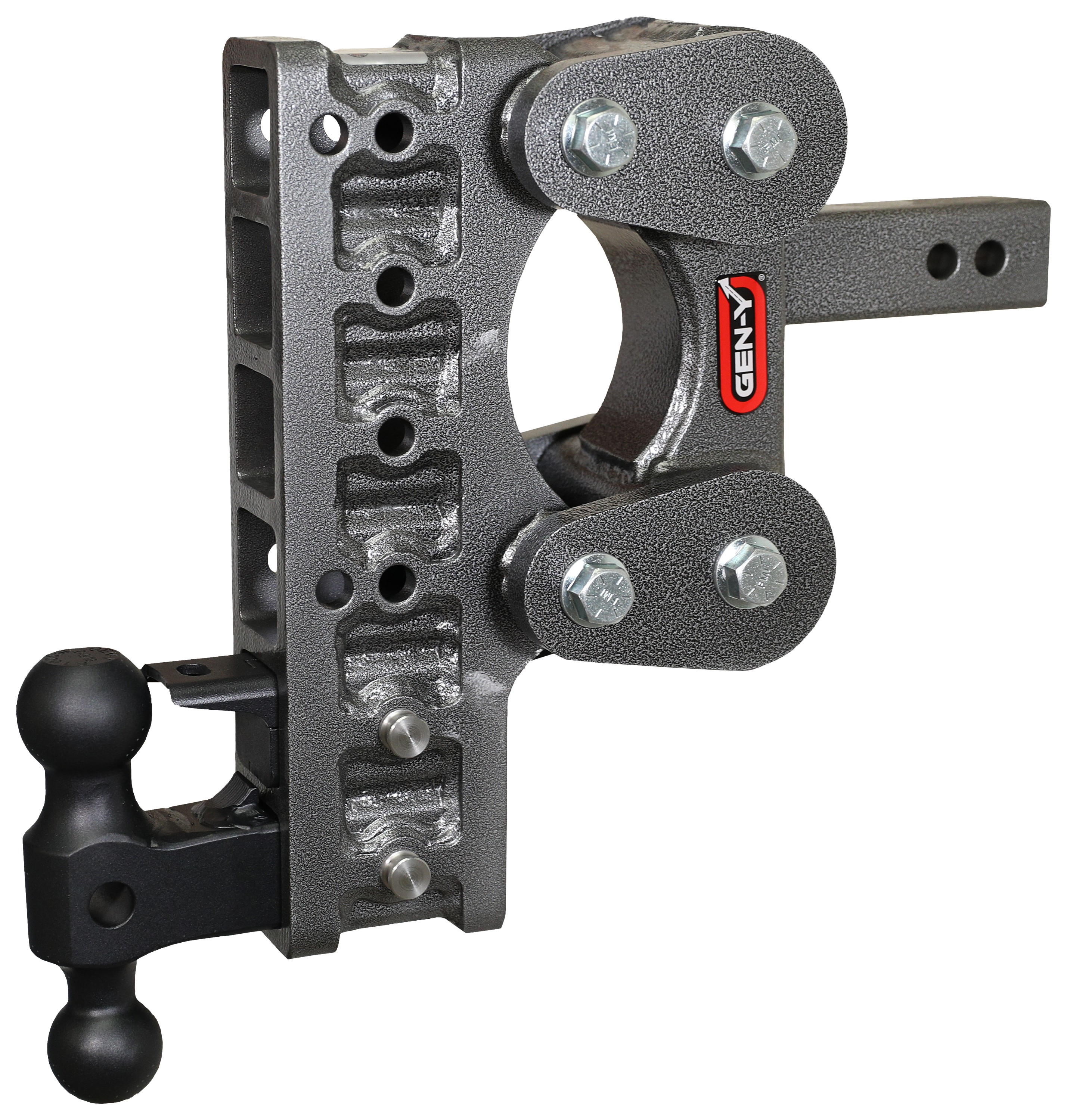 Image of "GEN-Y HITCH The BOSS TORSION-FLEX 3"" Shank 21K Hitch with Dual-Ball and Pintle Lock - 12"" Drop"
