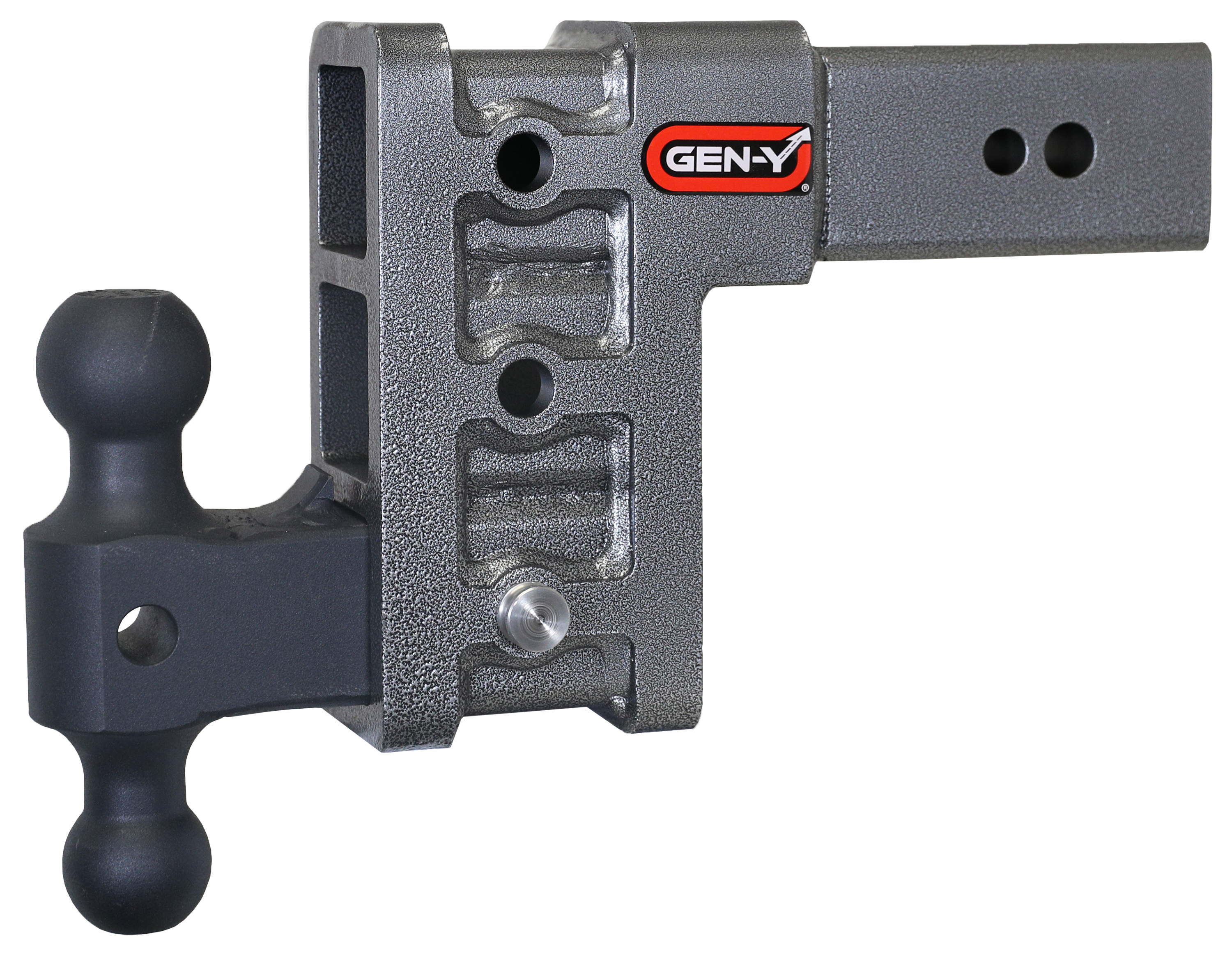Image of "GEN-Y HITCH MEGA-DUTY 2"" Offset Shank 32K Drop Hitch with Dual-Ball - 6"" Drop"