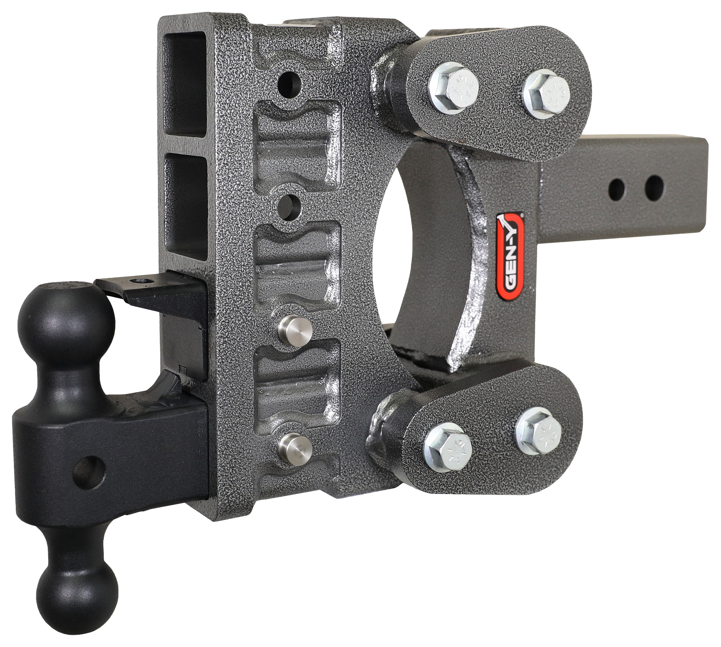GEN-Y HITCH The BOSS TORSION-FLEX 3" Shank 21K Hitch with Dual-Ball and Pintle Lock - 6" Drop
