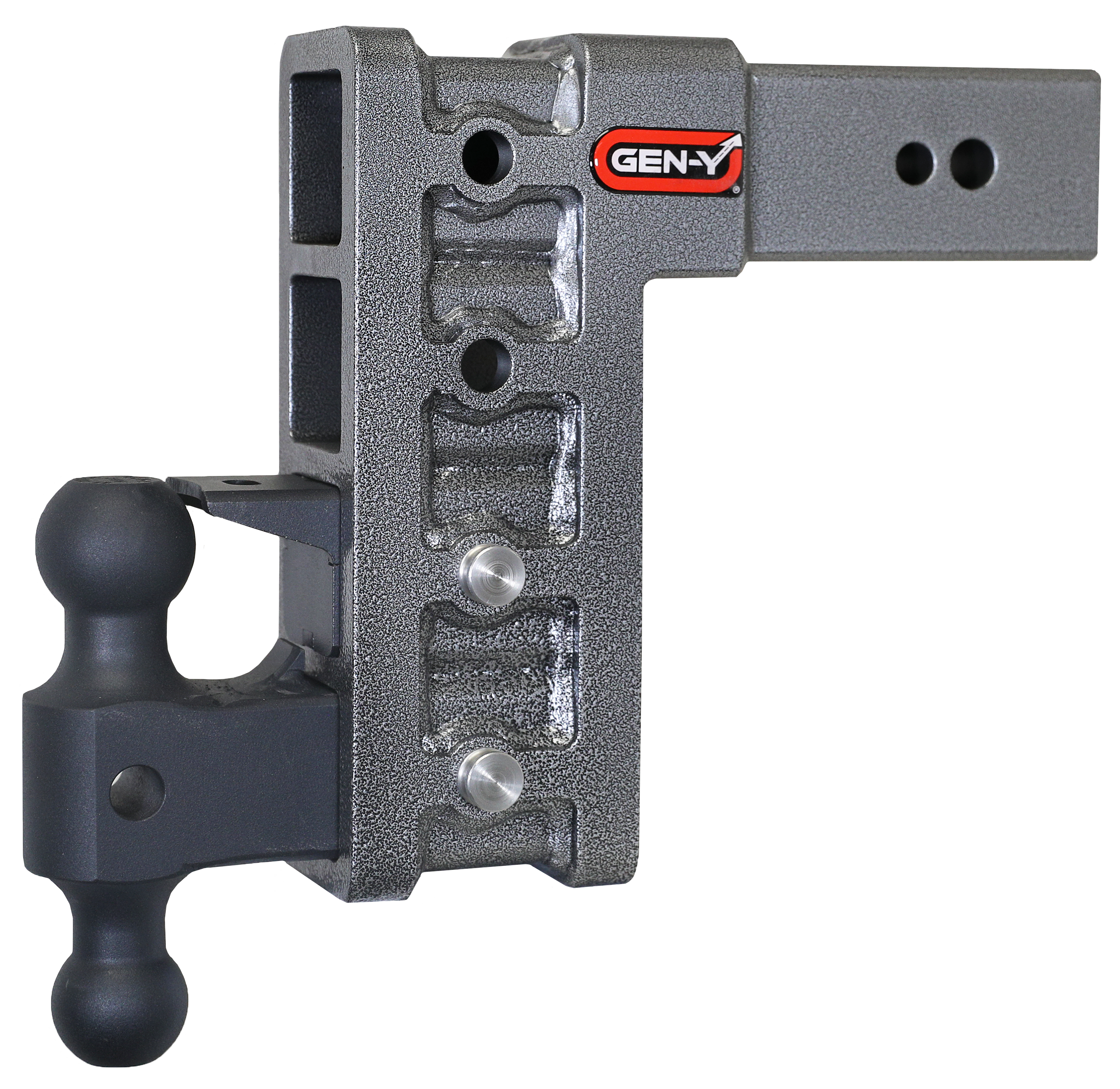 Image of "GEN-Y HITCH Mega-Duty 3"" Shank 32K Drop Hitch with Dual-Ball and Pintle Lock - 9"" Drop"