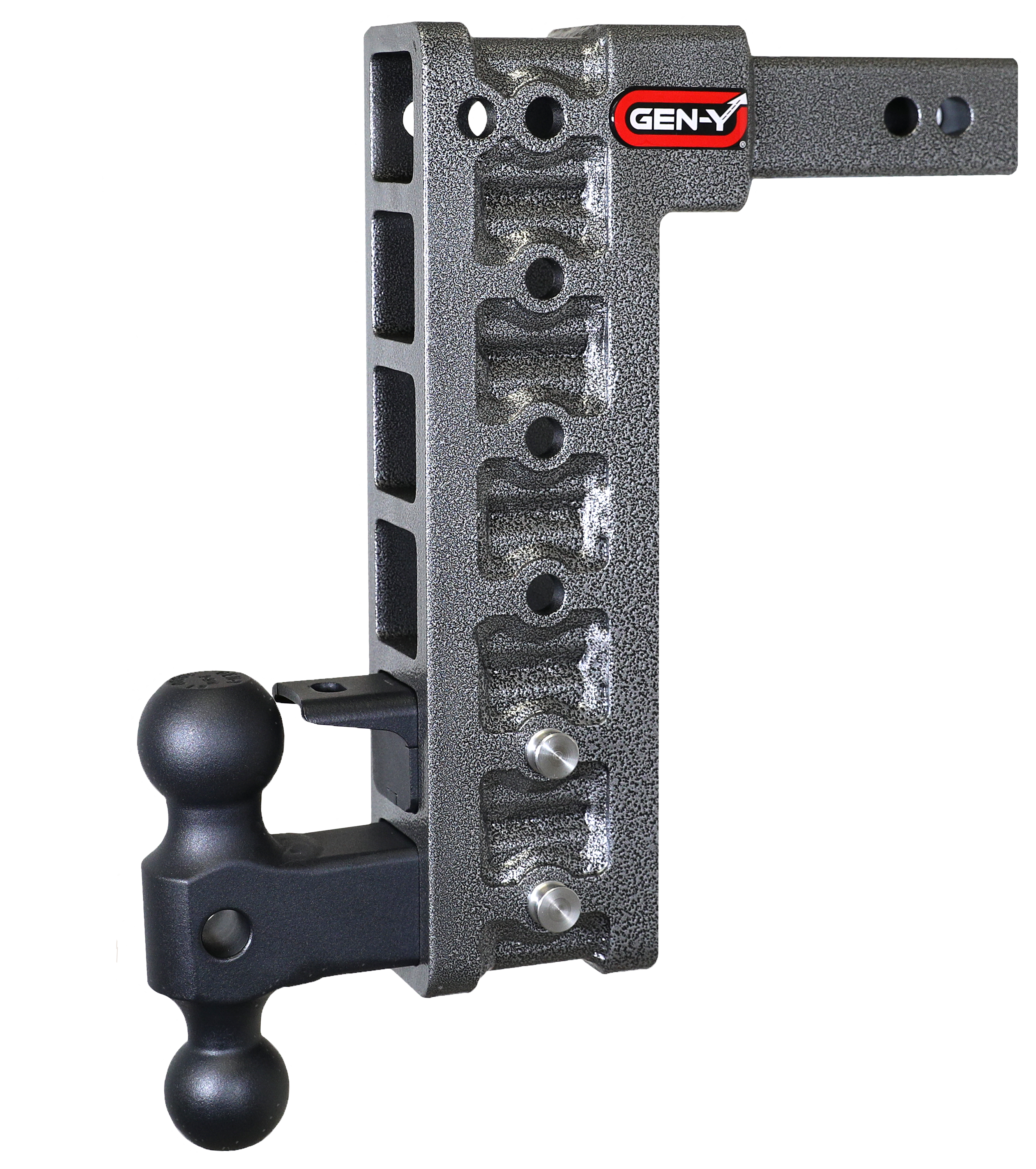Image of "GEN-Y Hitch GH-326 MEGA-DUTY 2"" Shank 12.5"" Drop 1.5K TW 10K Hitch & GH-031 Dual-Ball & GH-032 Pintle Lock"