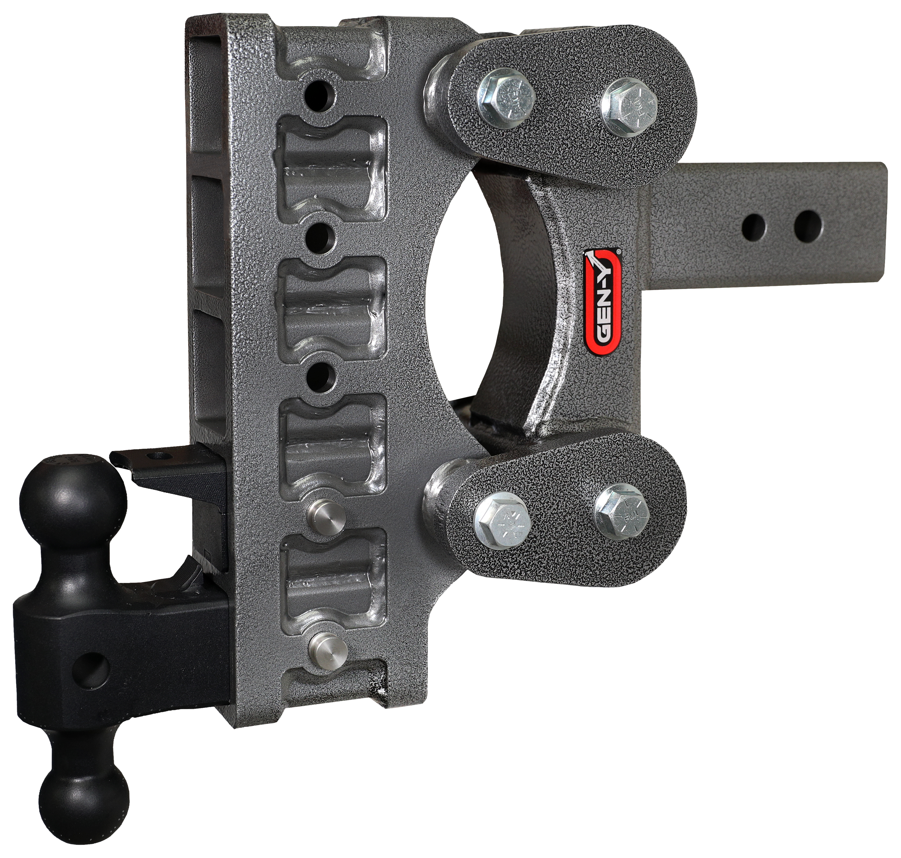GEN-Y HITCH The BOSS TORSION-FLEX 3" Shank 21K Hitch with Dual-Ball and Pintle Lock - 9" Drop