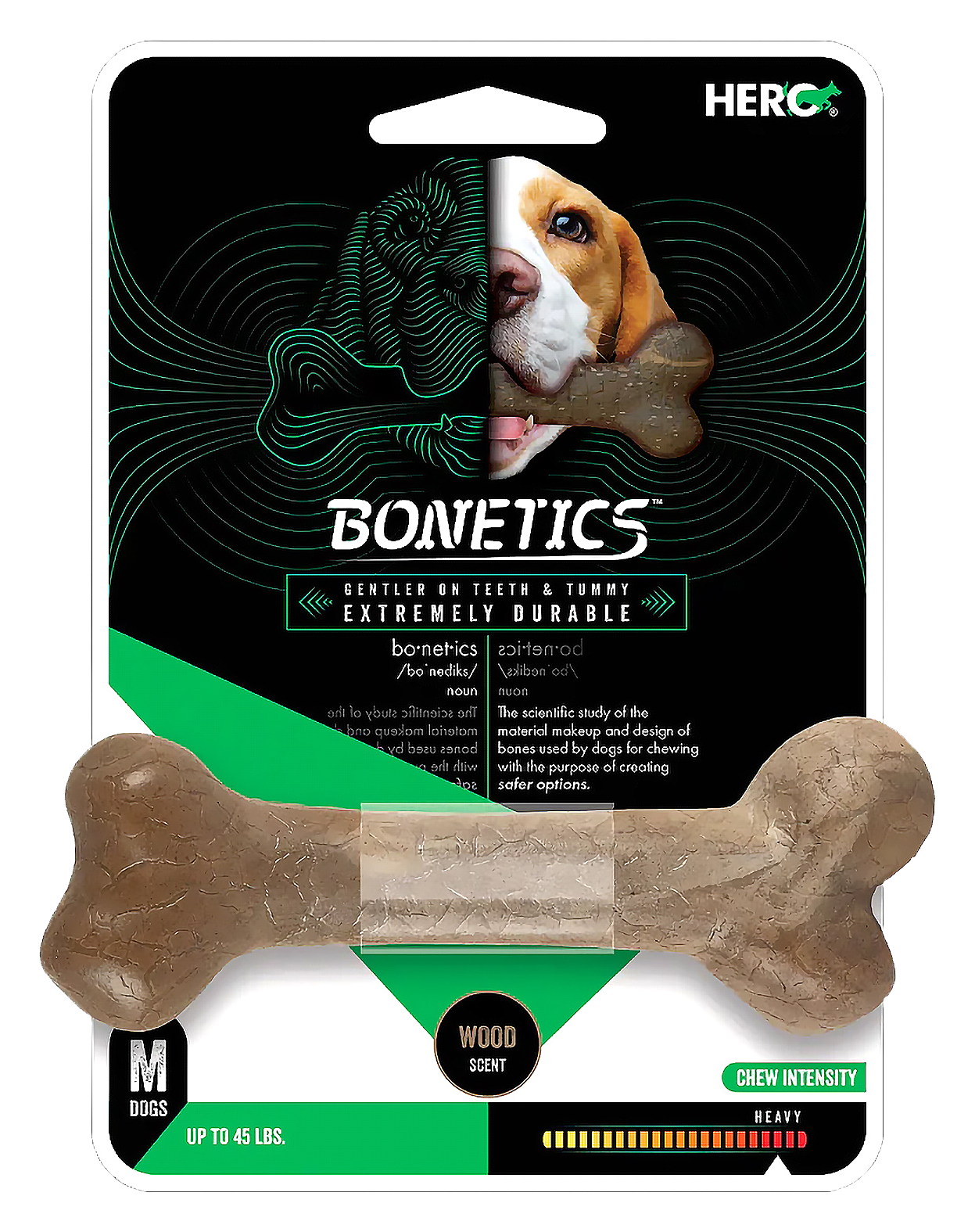 Image of Hero Bonetics Femur Bone Wood Flavor Chew Toy for Dogs