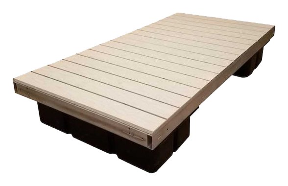 Image of Patriot Docks Low-Profile Floating Dock Platform Section with Aluminum Decking