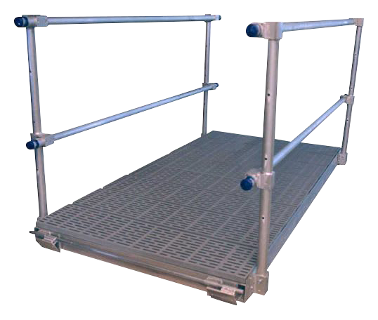Image of Patriot Docks Gangway Kit with Poly Decking - Gray - 4' x 8'