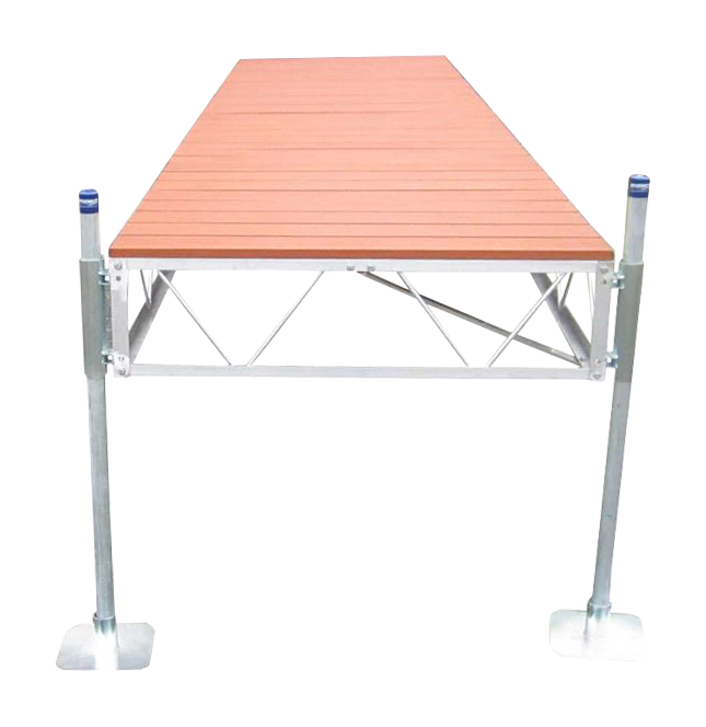 Image of Patriot Docks Straight Dock with Aluminum Decking - Brown - 16'