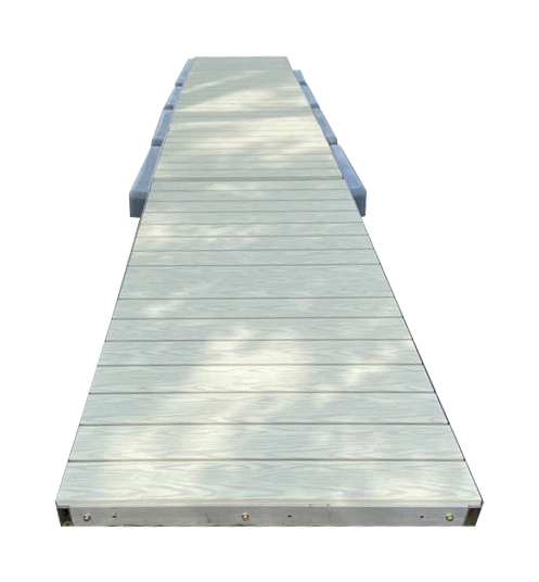Image of Patriot Docks Premium Floating Dock with Aluminum Decking - Gray - 24'