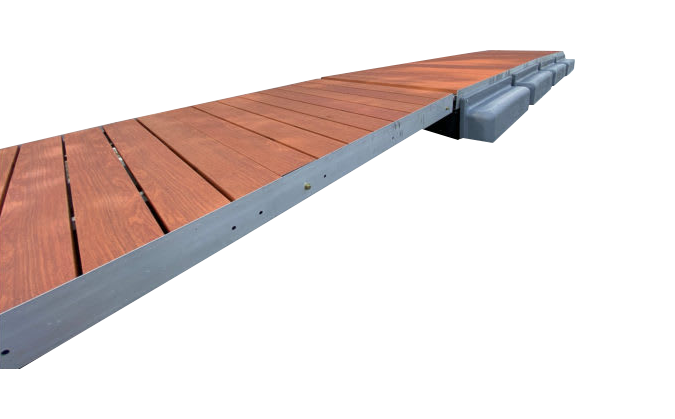 Image of Patriot Docks Premium Floating Dock with Aluminum Decking - Brown - 40'