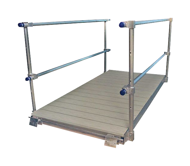 Image of Patriot Docks Gangway Kit with Aluminum Decking - Gray - 4' x 8'