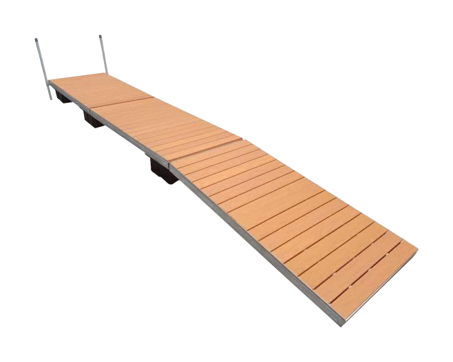 Image of Patriot Docks Standard Floating Dock with Aluminum Decking - Brown - 24'