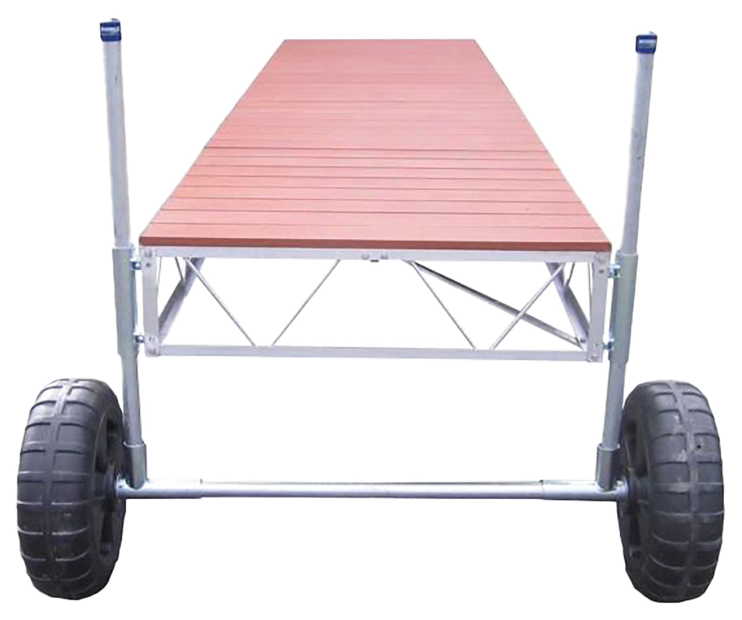Image of Patriot Docks 24' Straight Roll-In Dock with Aluminum Decking - Brown