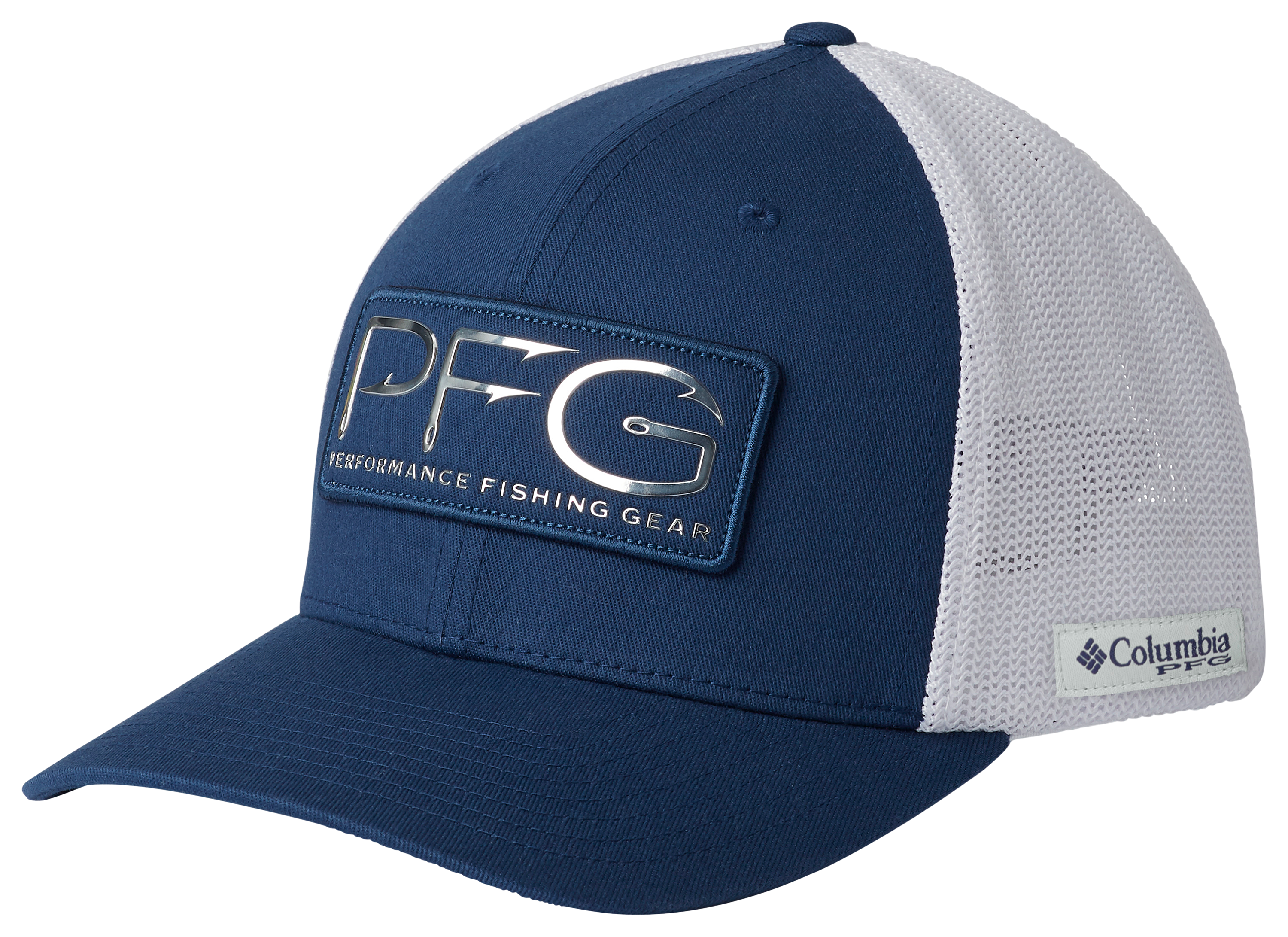 Image of Columbia PFG Mesh Hooks Ball Cap - Carbon/Silver - 2XL