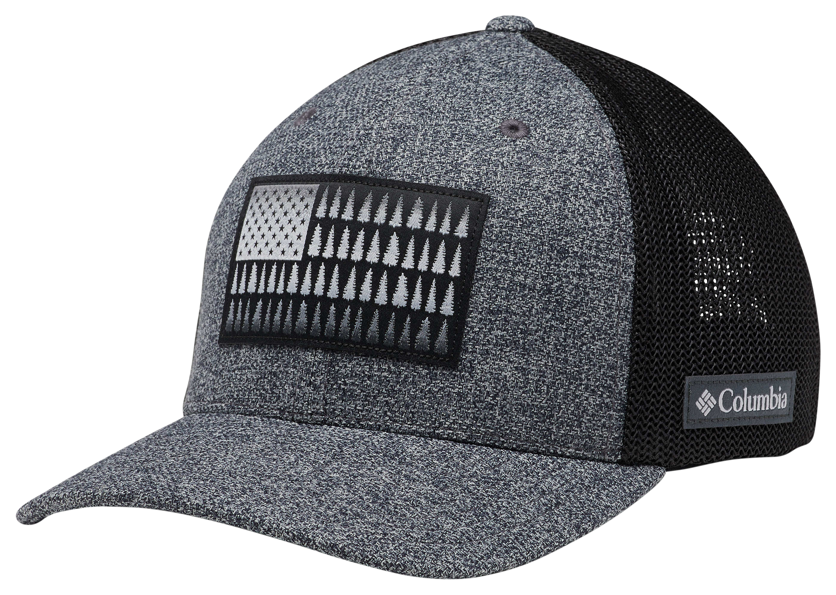 Image of Columbia Mesh Tree Flag Ball Cap - Grill Heather