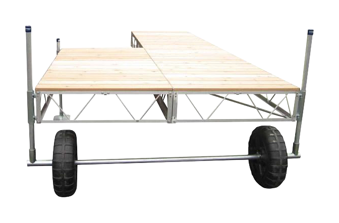 Image of Patriot Docks Patio Roll-In Dock with Cedar Decking - 40'