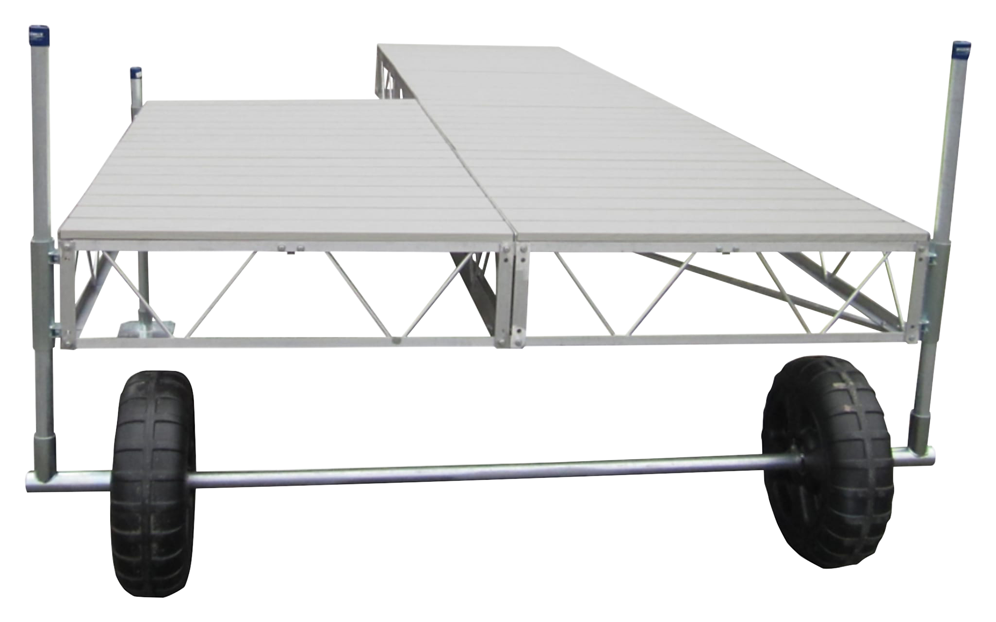 Image of Patriot Docks Patio Roll-In Dock with Aluminum Decking - Gray - 32'