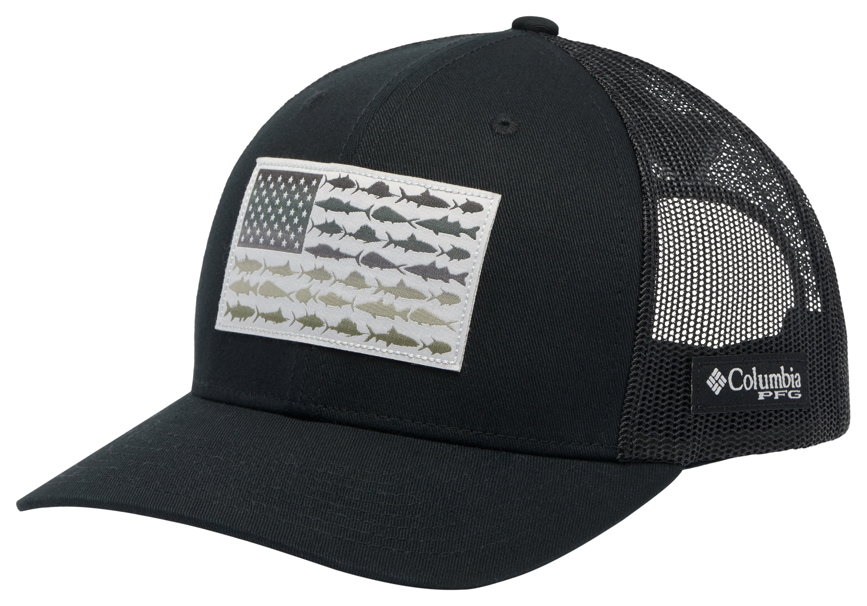 Columbia PFG Mesh Snapback Fish Flag Ball Cap