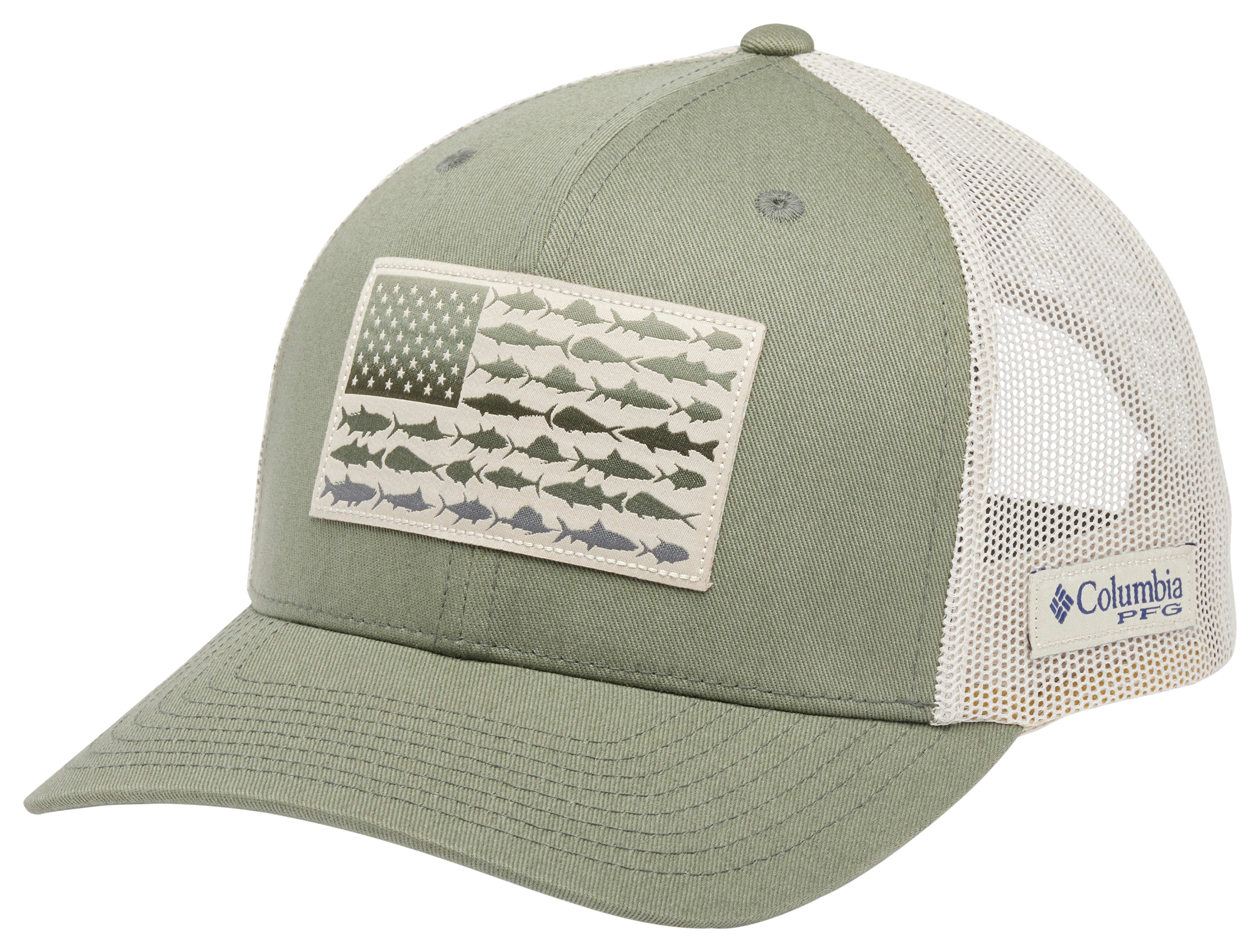 Columbia PFG Mesh Snapback Fish Flag Ball Cap