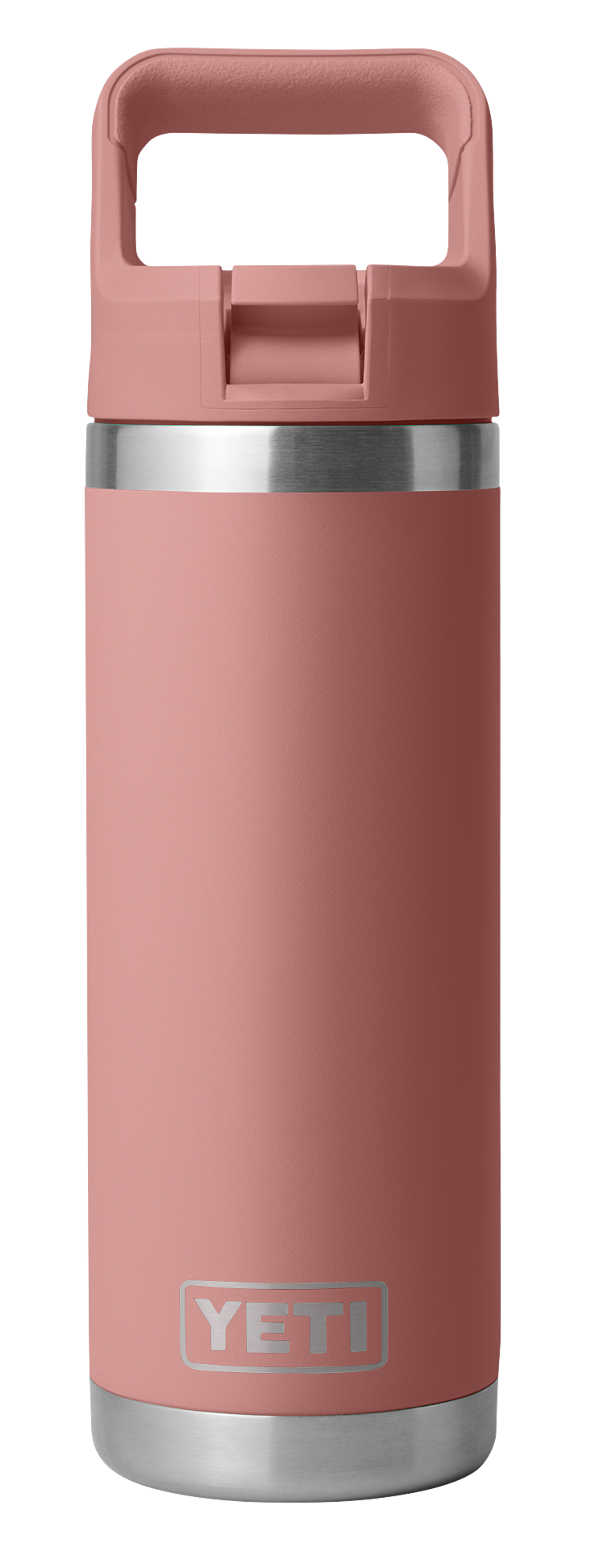 Image of YETI Rambler 18-oz. Water Bottle with Straw Cap - Sandstone Pink