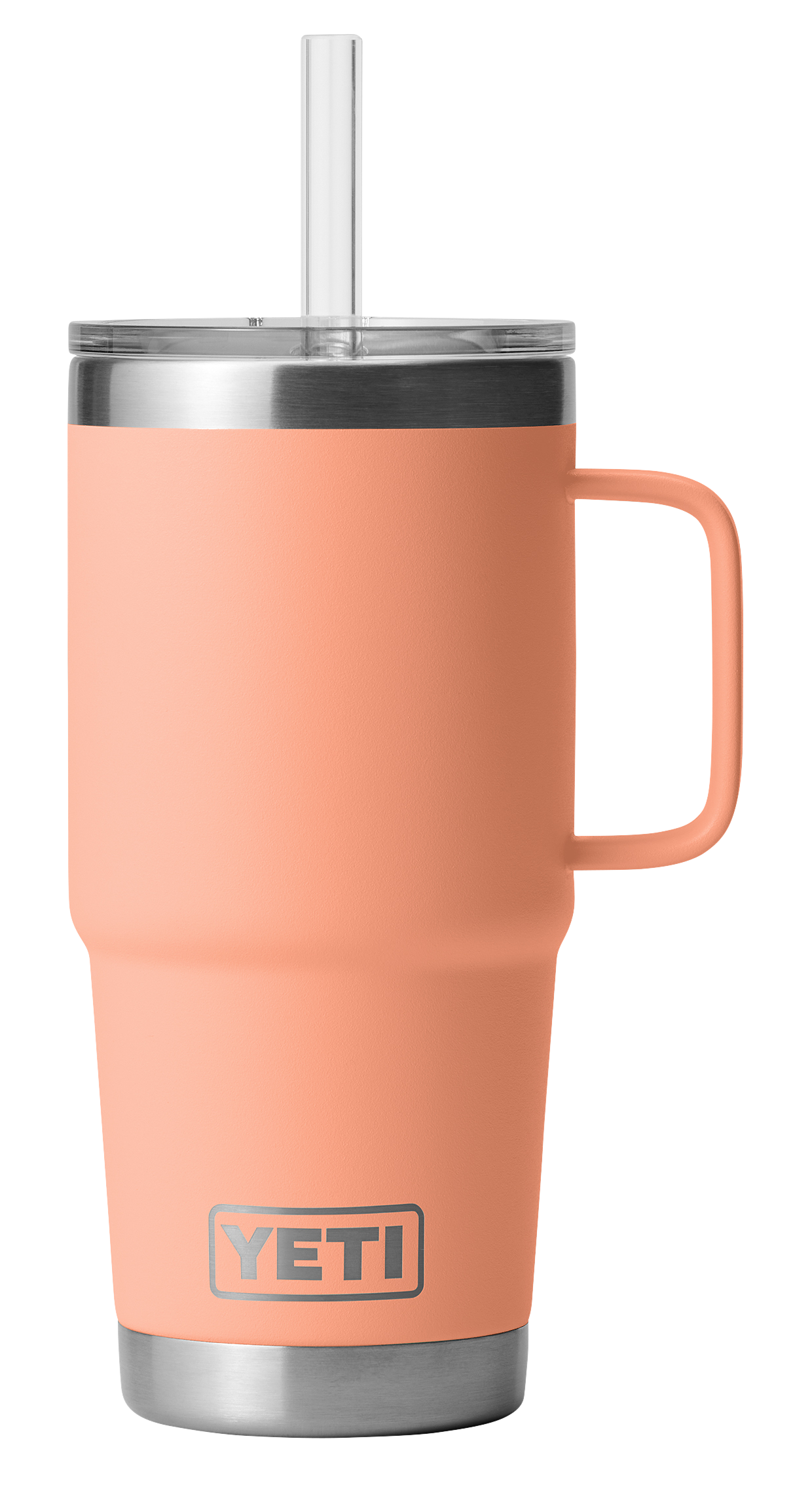 Image of YETI Rambler Mug with Straw Lid - 25 oz. - Lowcountry Peach