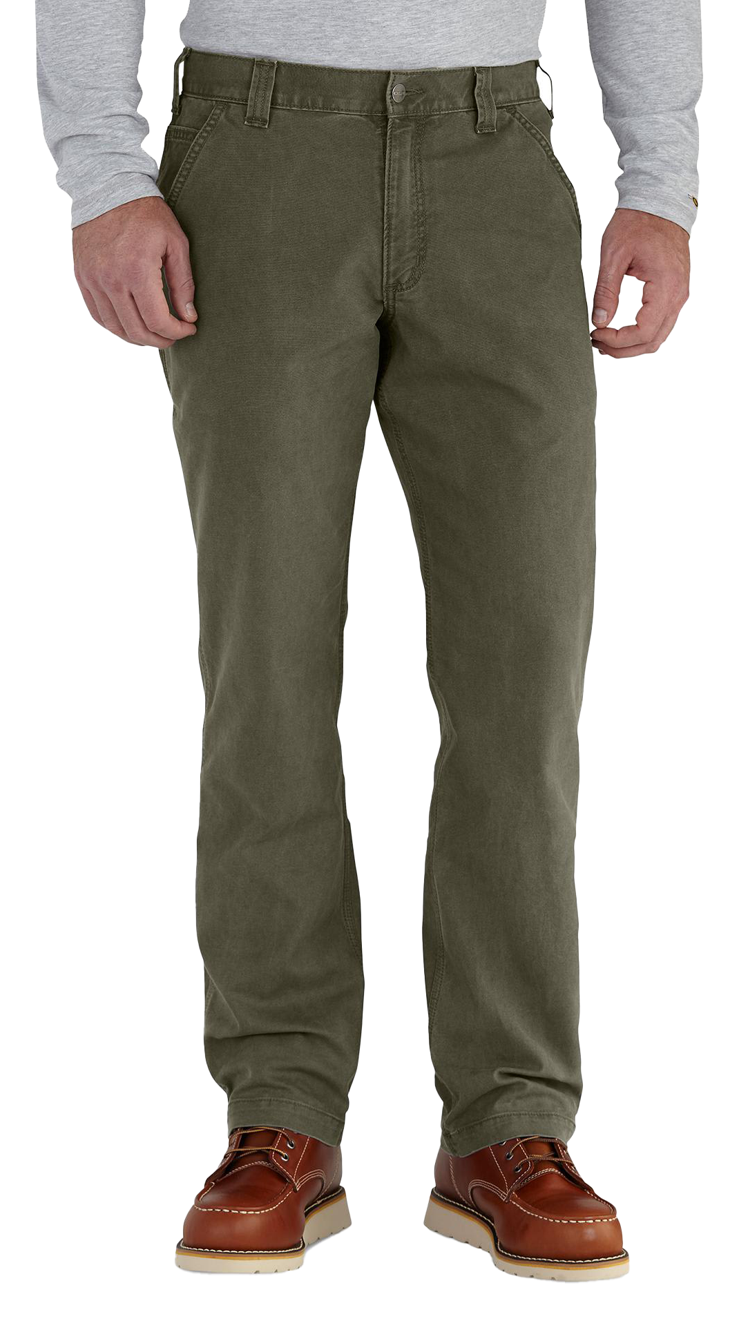 Carhartt Rugged Flex Relaxed-Fit Canvas Work Pants for Men - Moss - 36x34