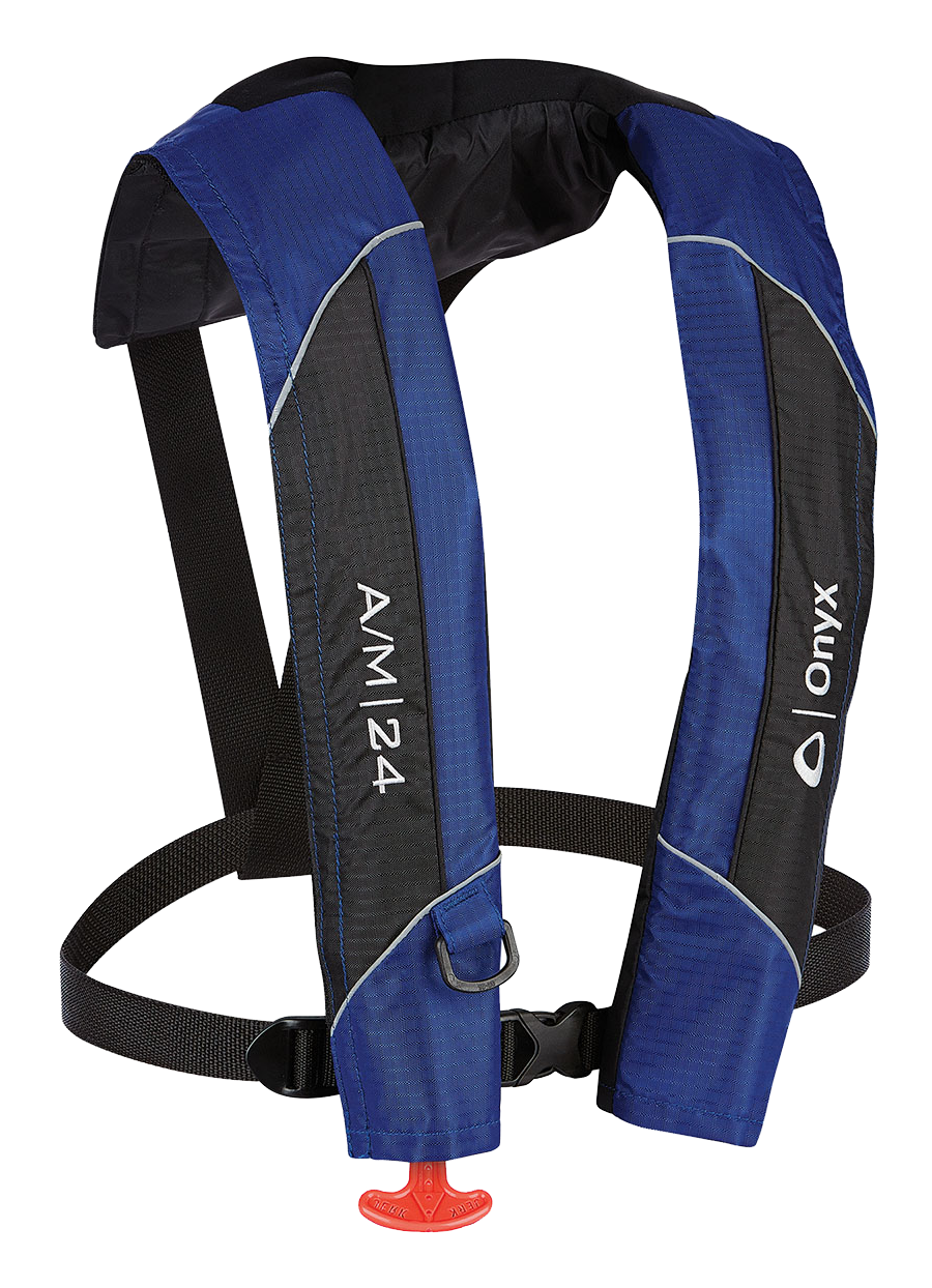 Image of Onyx A/M-24 Auto/Manual Inflatable Life Vest - Blue