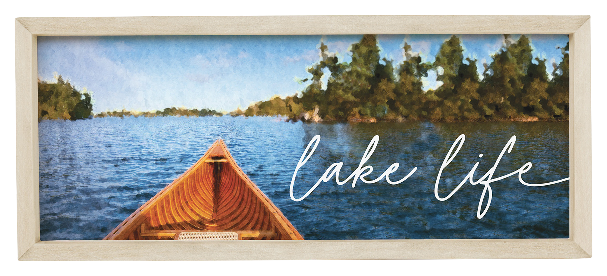 Image of Sincere Surroundings Lake Life Canoe Farmhouse Frame