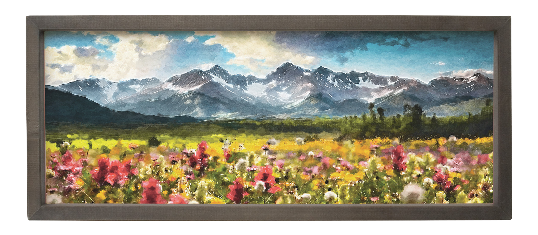 Sincere Surroundings Mountains Watercolor Farmhouse Frame                                                                       