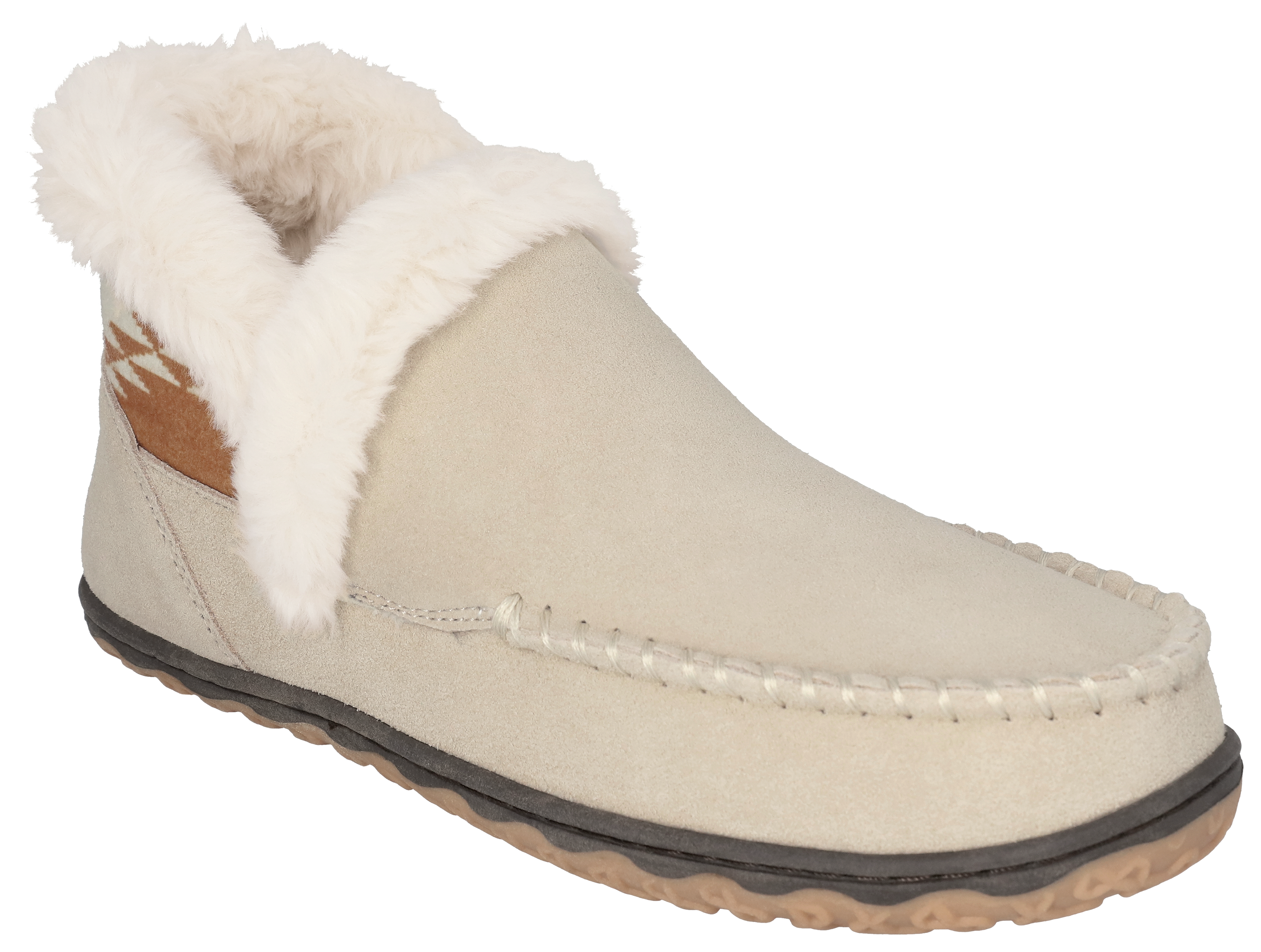 Image of Natural Reflections Fur-Lined Ankle Booties - Sand - 9M
