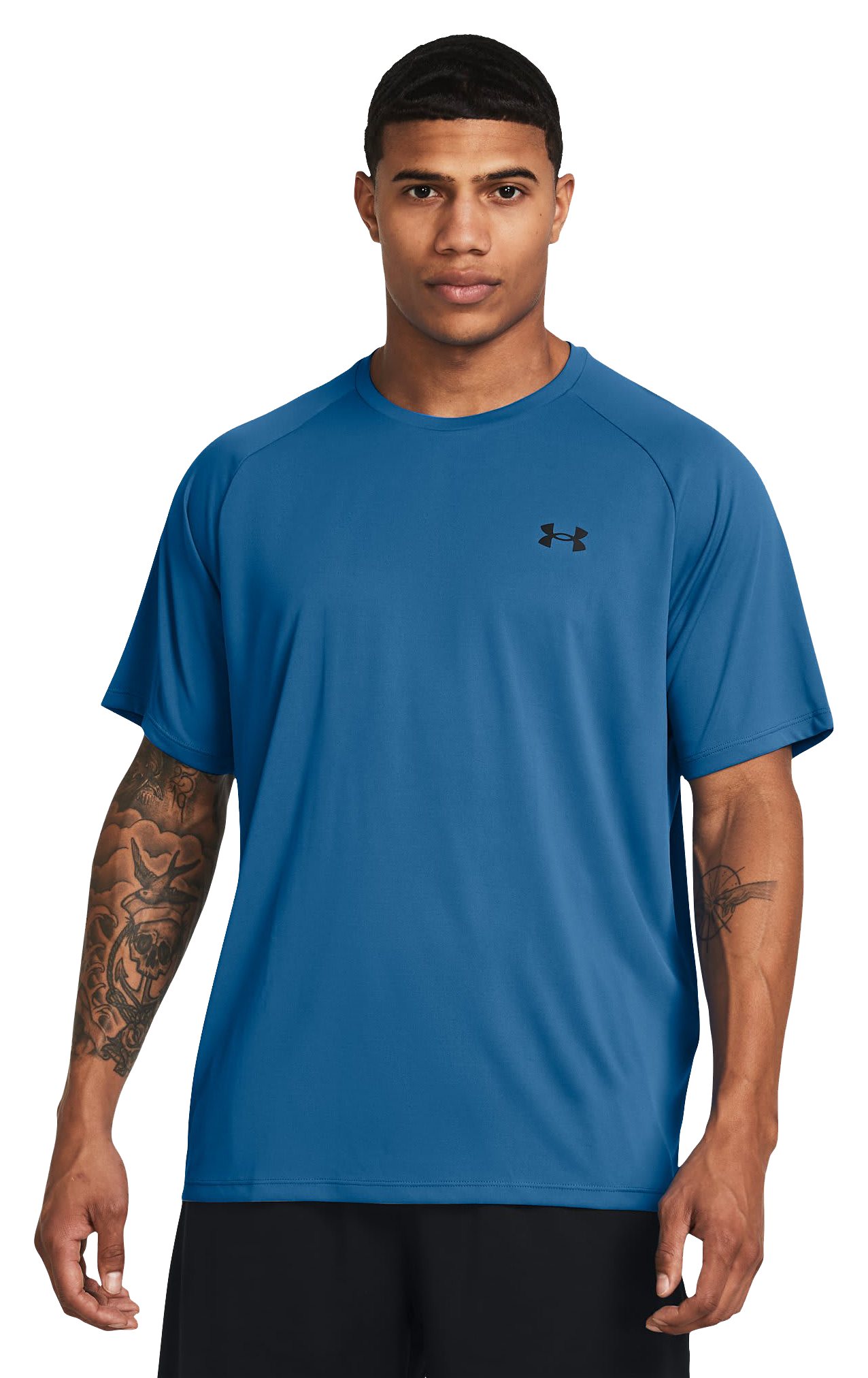 Under Armour UA Tech 2.0 Short-Sleeve T-Shirt for Men - Photon Blue/Black - 4XLT