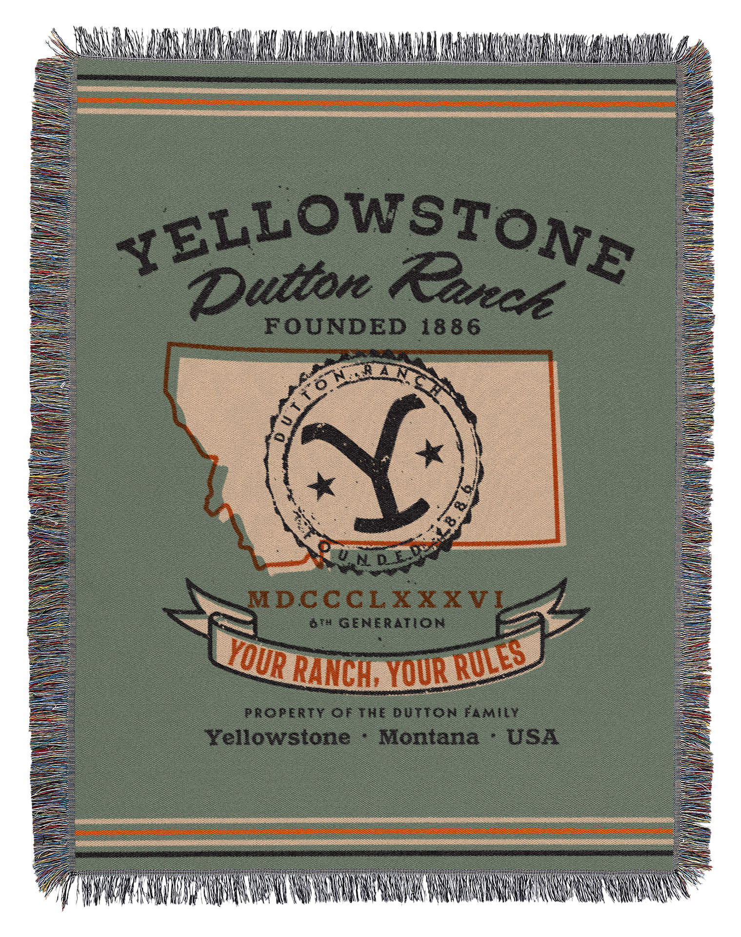 Image of The Northwest Group Yellowstone Property Of Woven Tapestry Throw Blanket