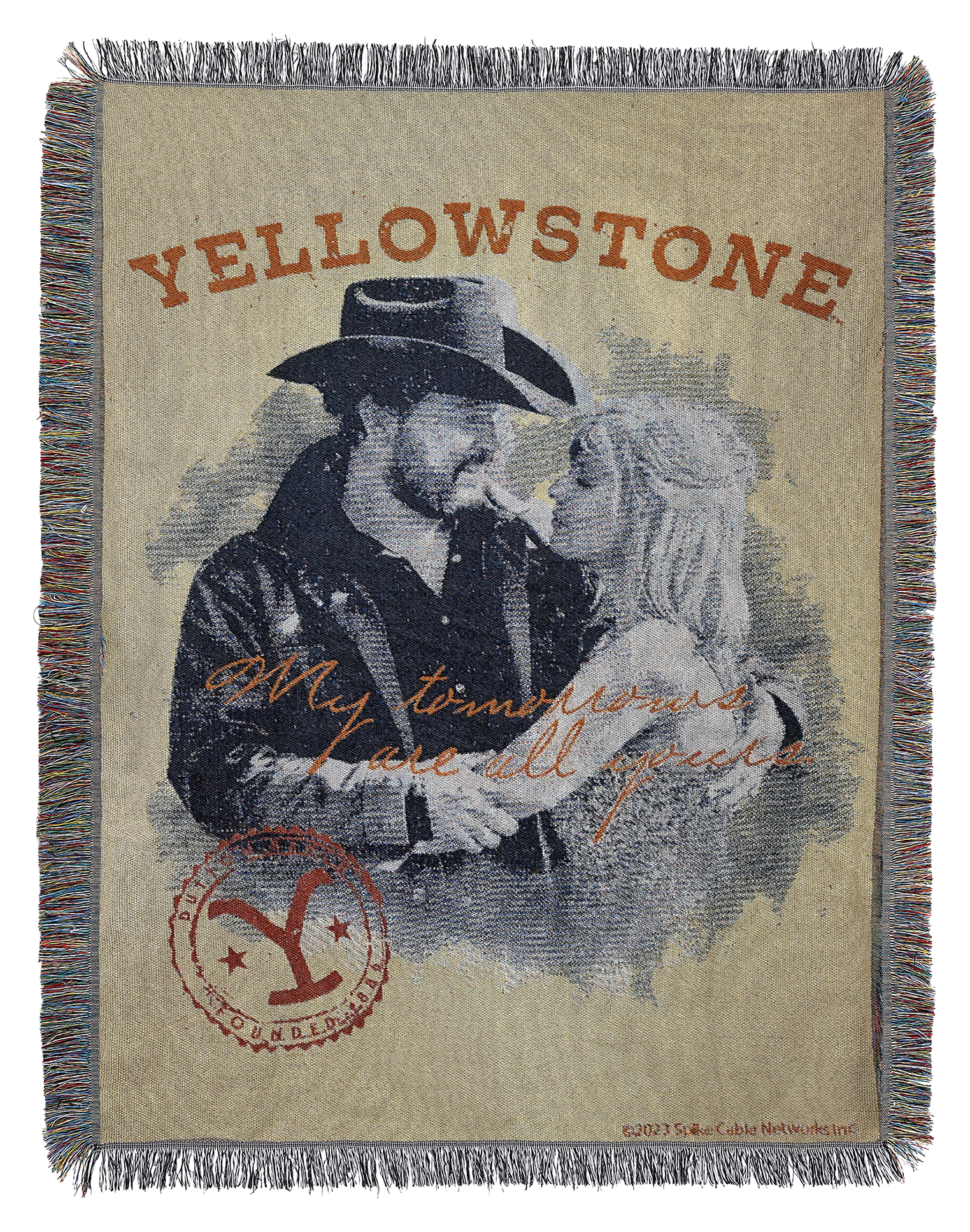 Image of The Northwest Group Yellowstone Rip and Beth Woven Tapestry Throw Blanket