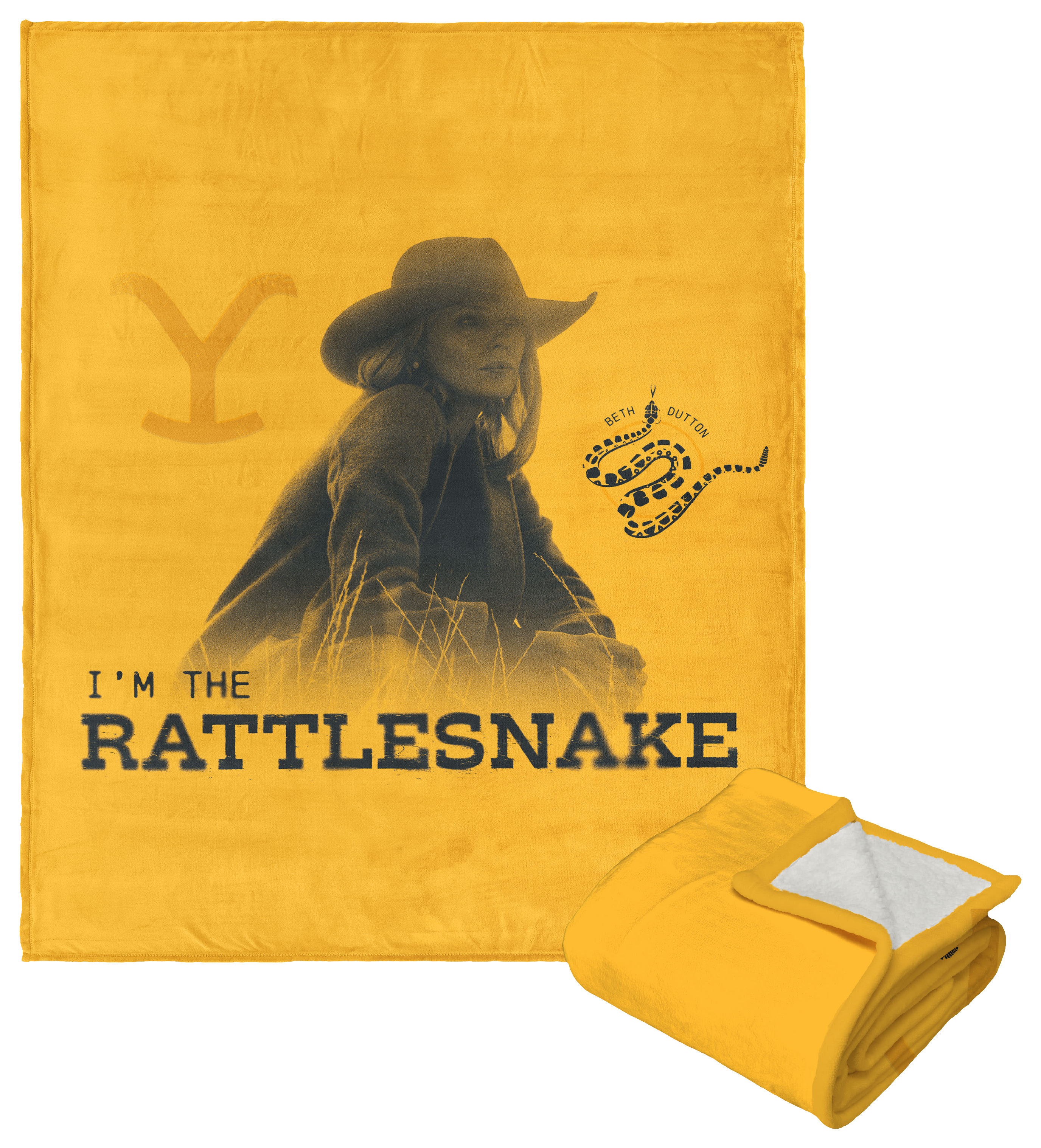 Image of The Northwest Group Yellowstone Rattlesnake Silk Touch Sherpa Throw Blanket