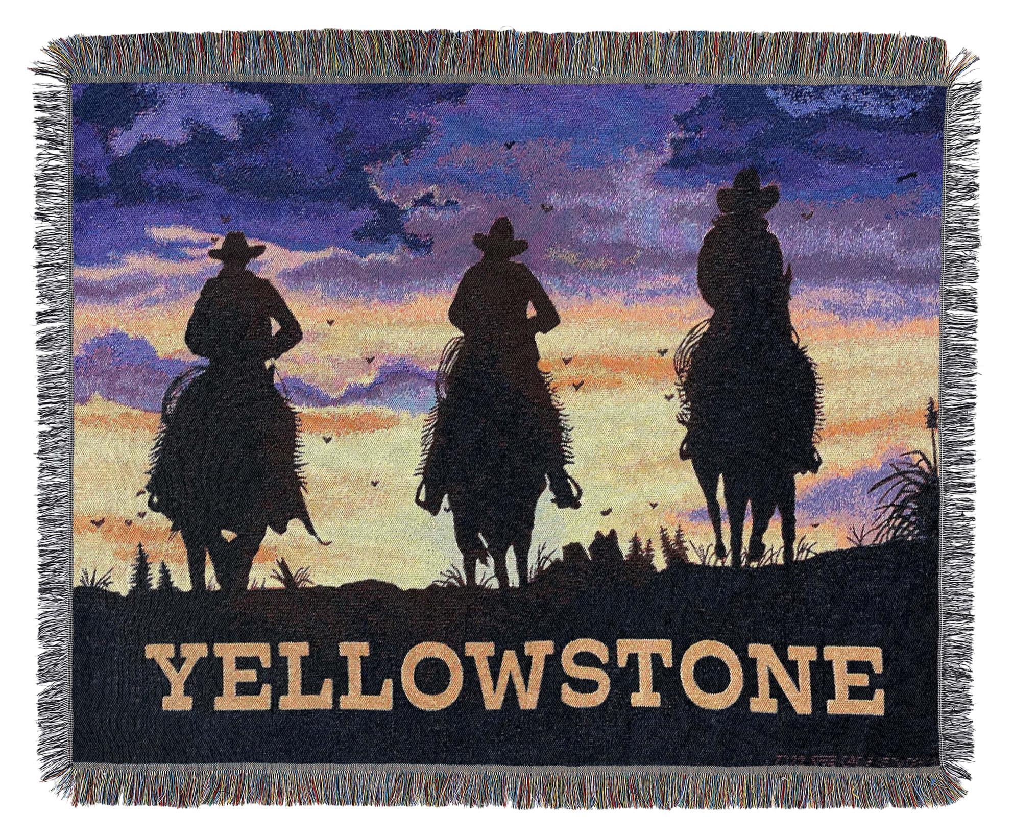 Image of The Northwest Group Yellowstone Giddy Up Woven Tapestry Throw Blanket