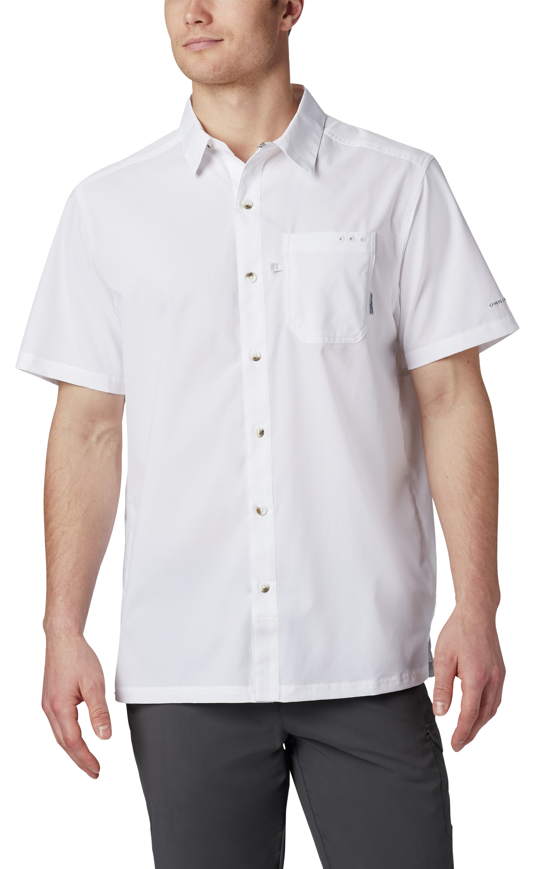 Image of Columbia PFG Slack Tide Camp Short-Sleeve Button-Down Shirt for Men - White - LT