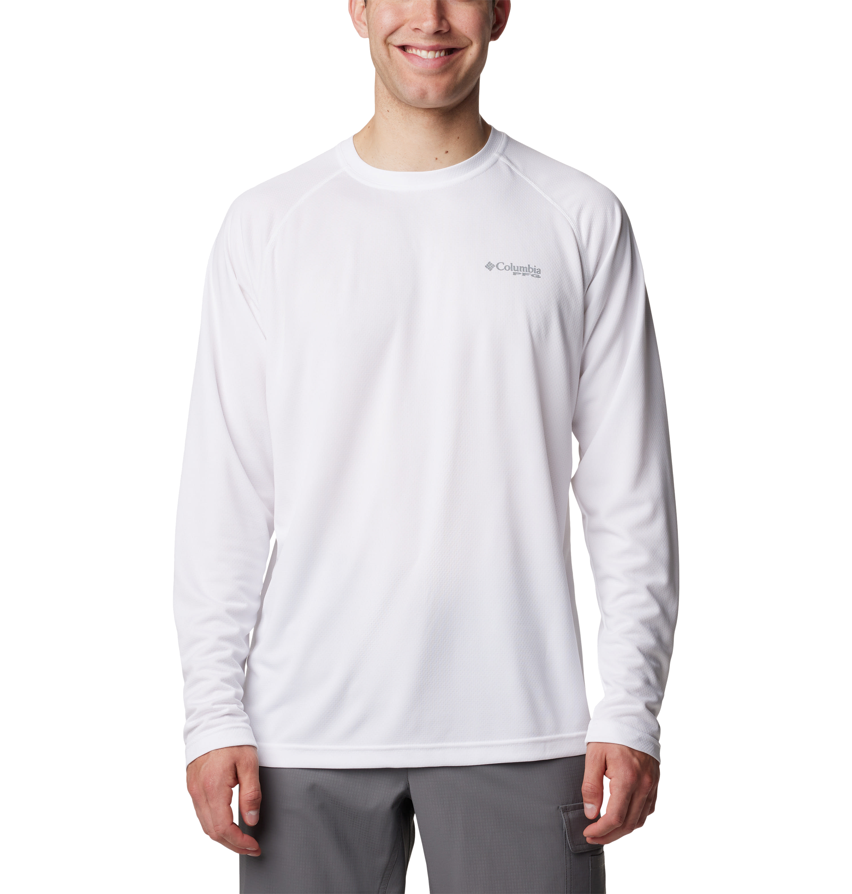Image of Columbia PFG Solar Stream Long-Sleeve Shirt for Men - White - S