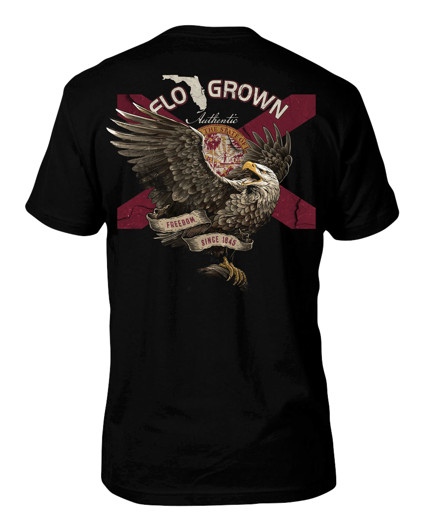 FloGrown Land of Freedom Short-Sleeve T-Shirt for Men - Black