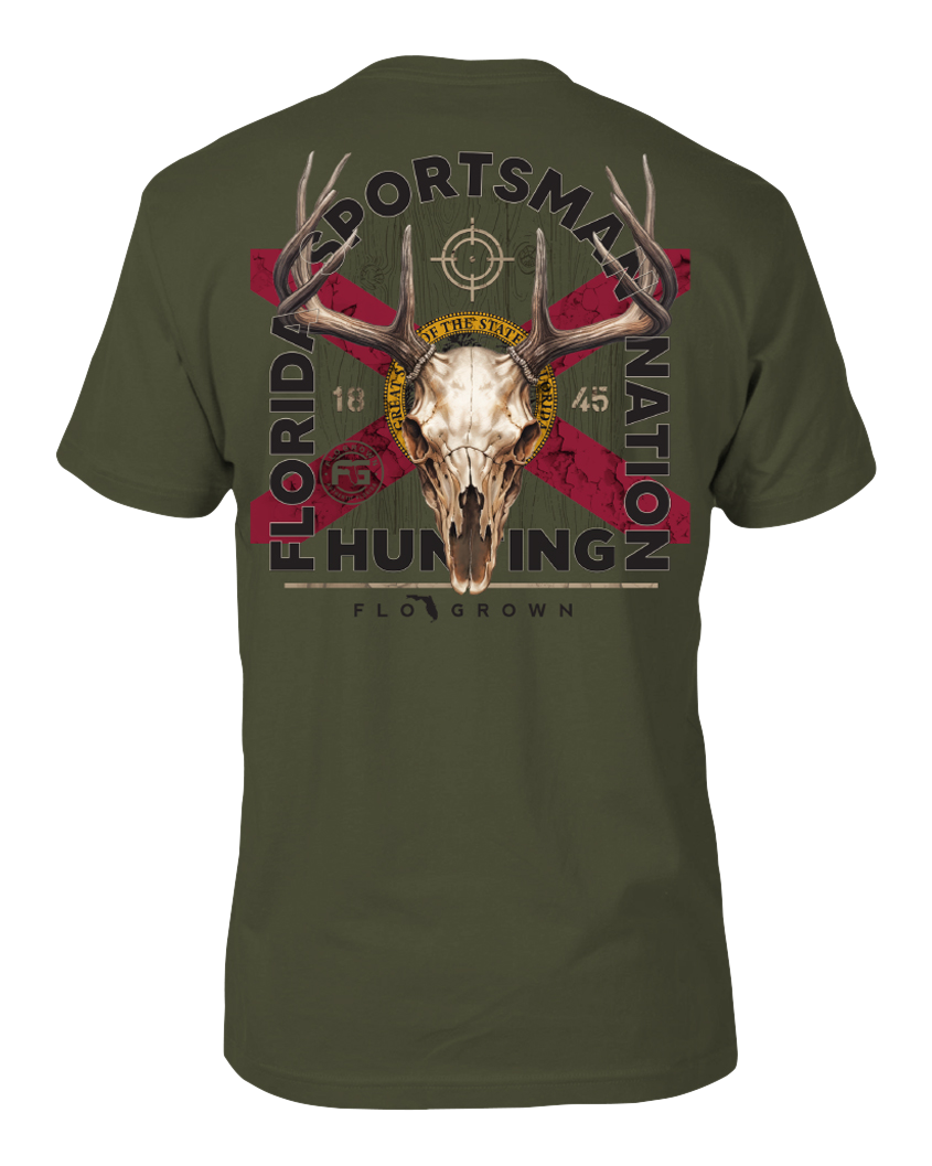 Image of FloGrown Hunting Nation Short-Sleeve T-Shirt for Men - Olive
