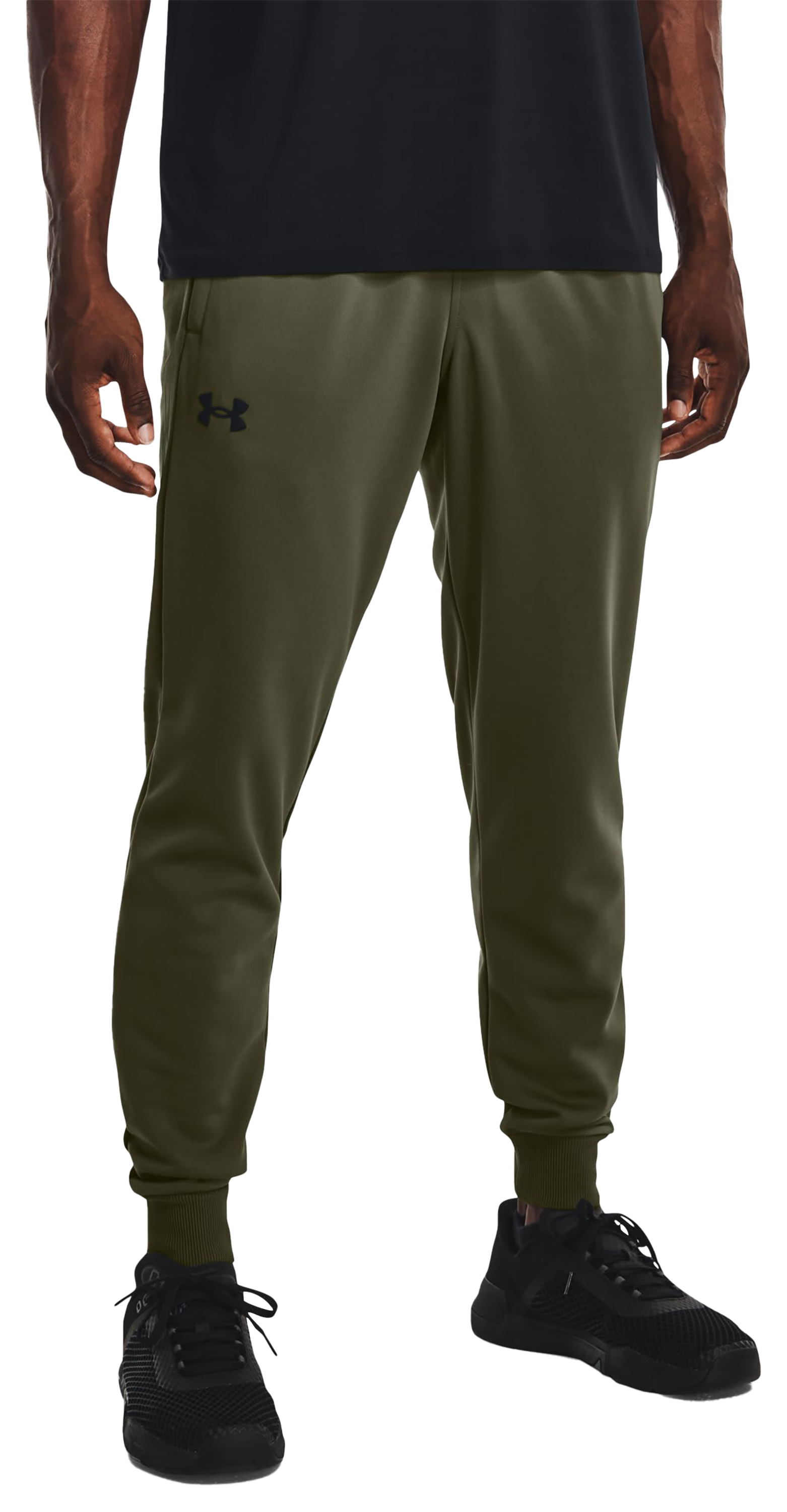 Image of Under Armour Armour Fleece Joggers for Men - Marine OD Green/Black - MT