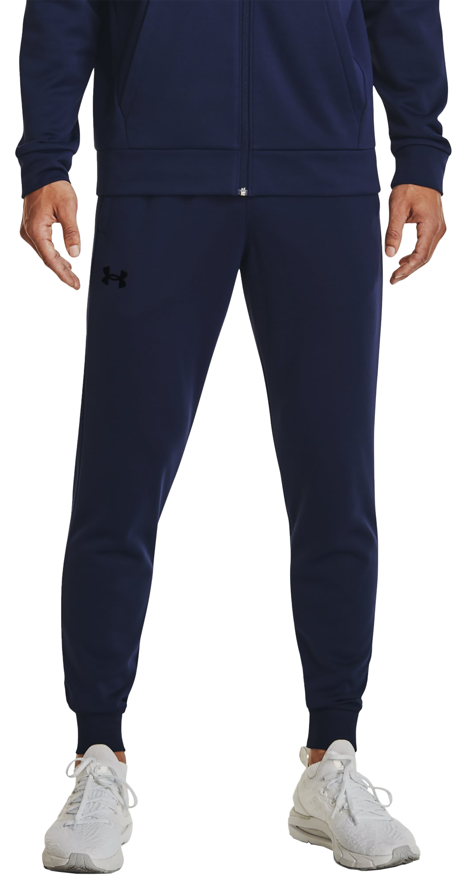 Image of Under Armour Armour Fleece Joggers for Men - Midnight Navy/Black - M