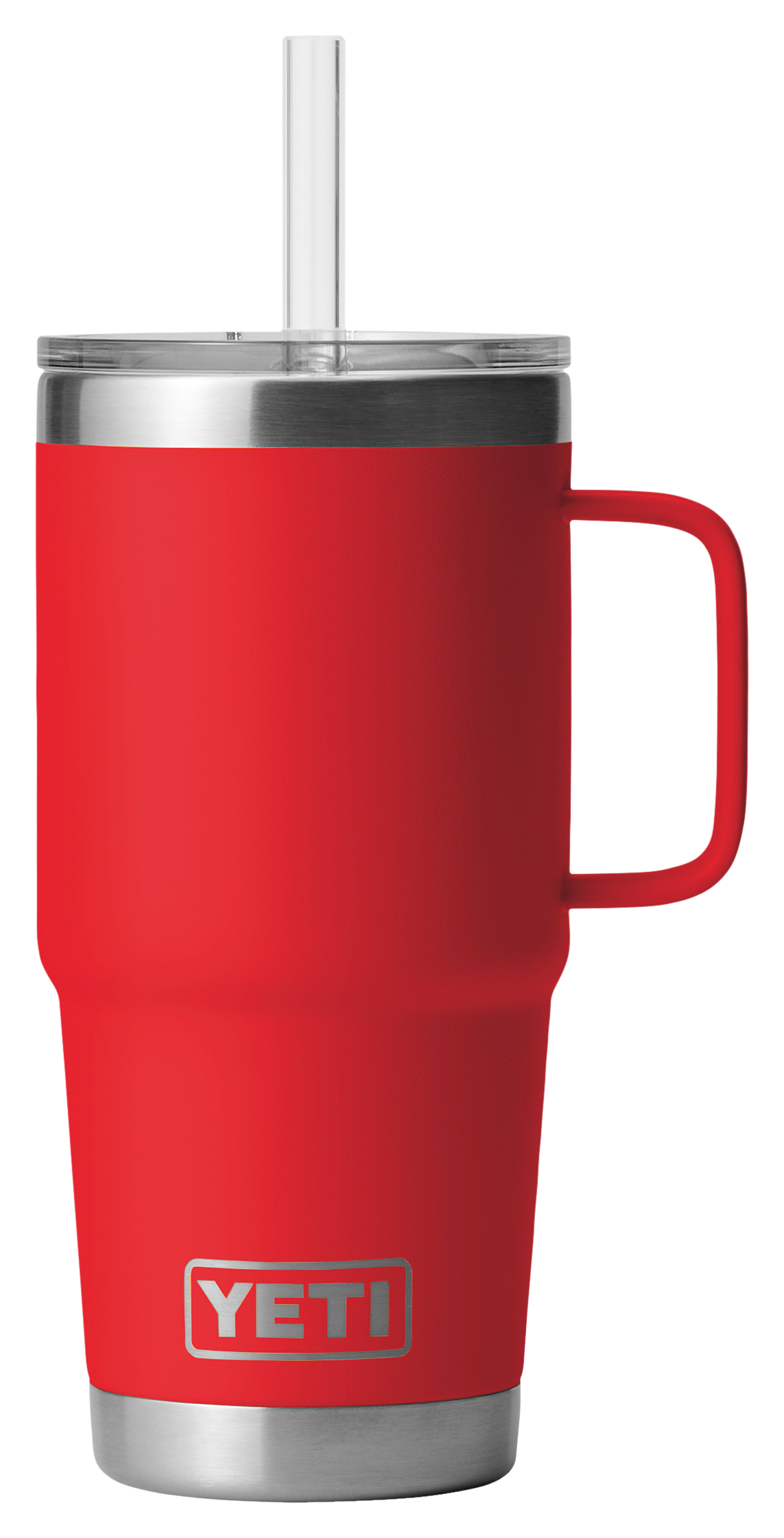 Image of YETI Rambler Mug with Straw Lid - 25 oz. - Rescue Red