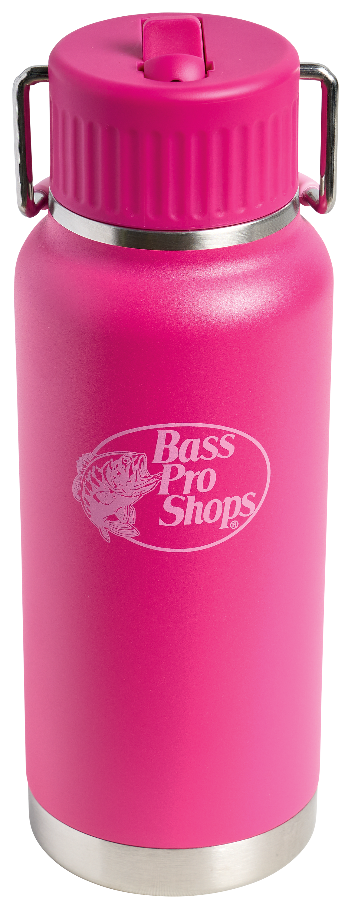 Image of Bass Pro Shops Water Bottle with Straw Lid - 32 oz. - Ultra Pink