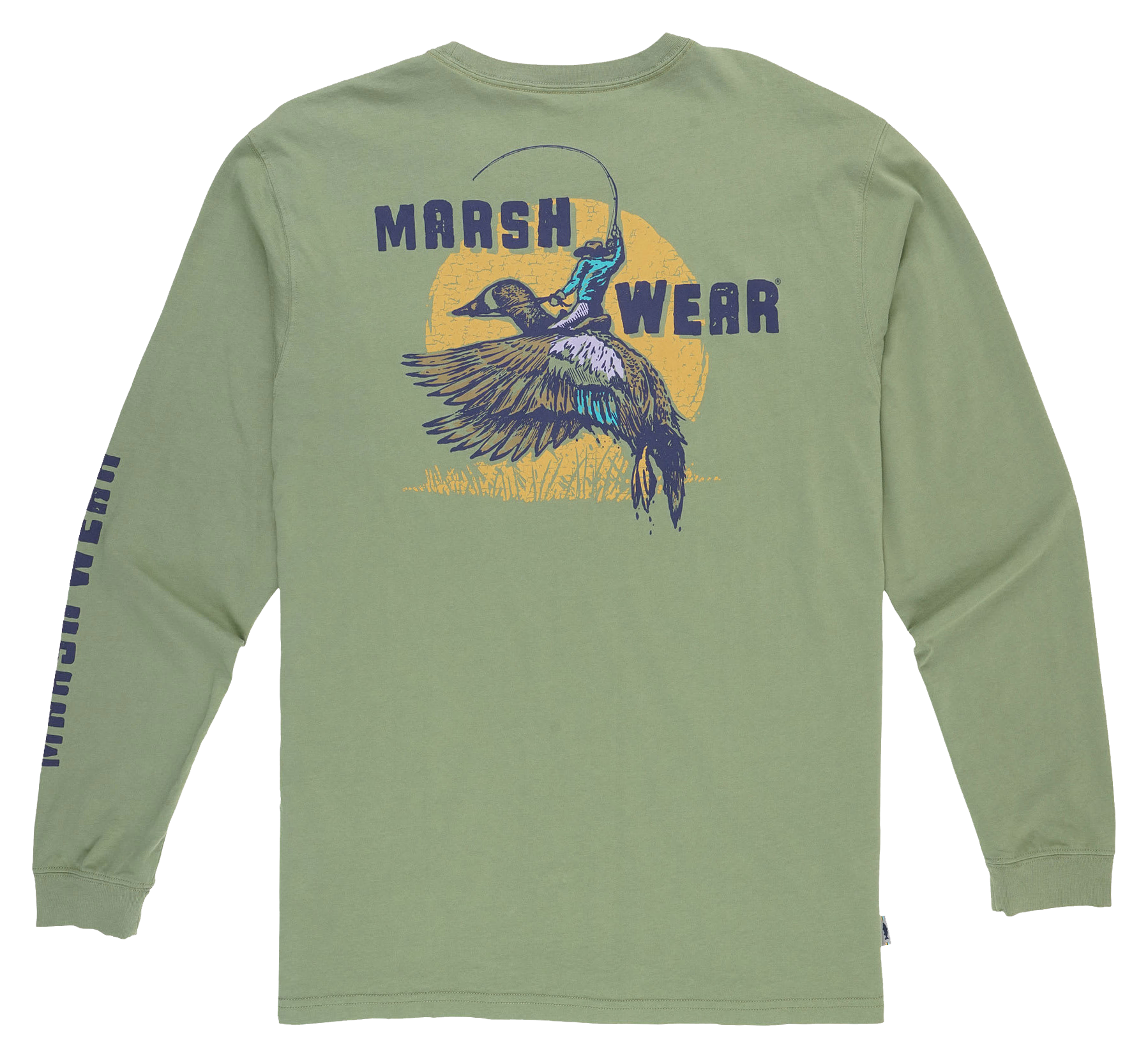 Image of Marsh Wear Mallard Rodeo Long-Sleeve T-Shirt for Men - Loden