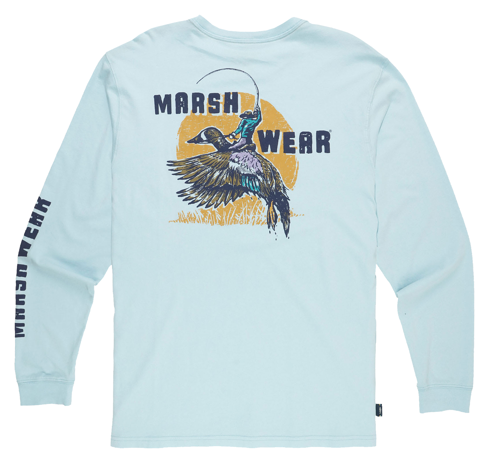 Image of Marsh Wear Mallard Rodeo Long-Sleeve T-Shirt for Men - Chambray