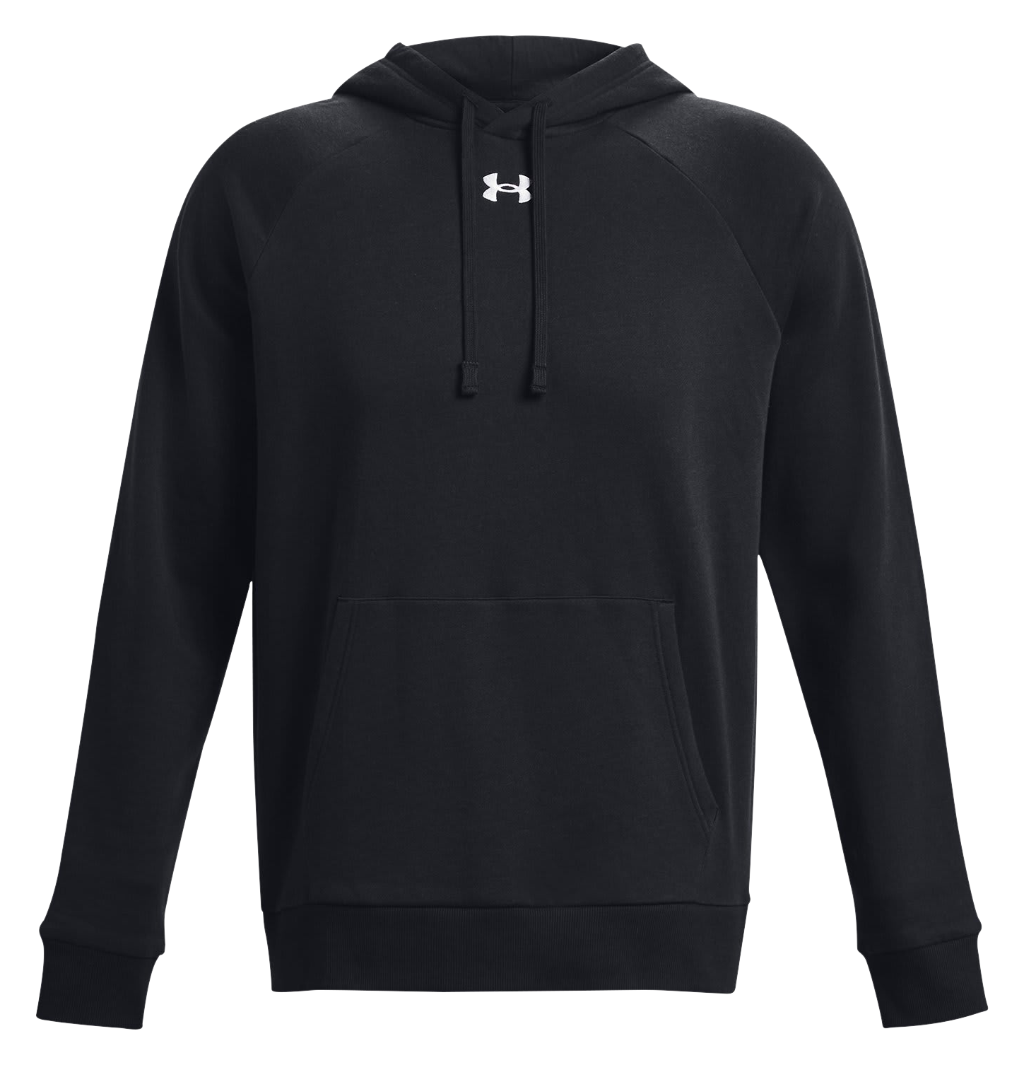 Image of Under Armour UA Rival Fleece Long-Sleeve Hoodie for Men - Black/White - LT