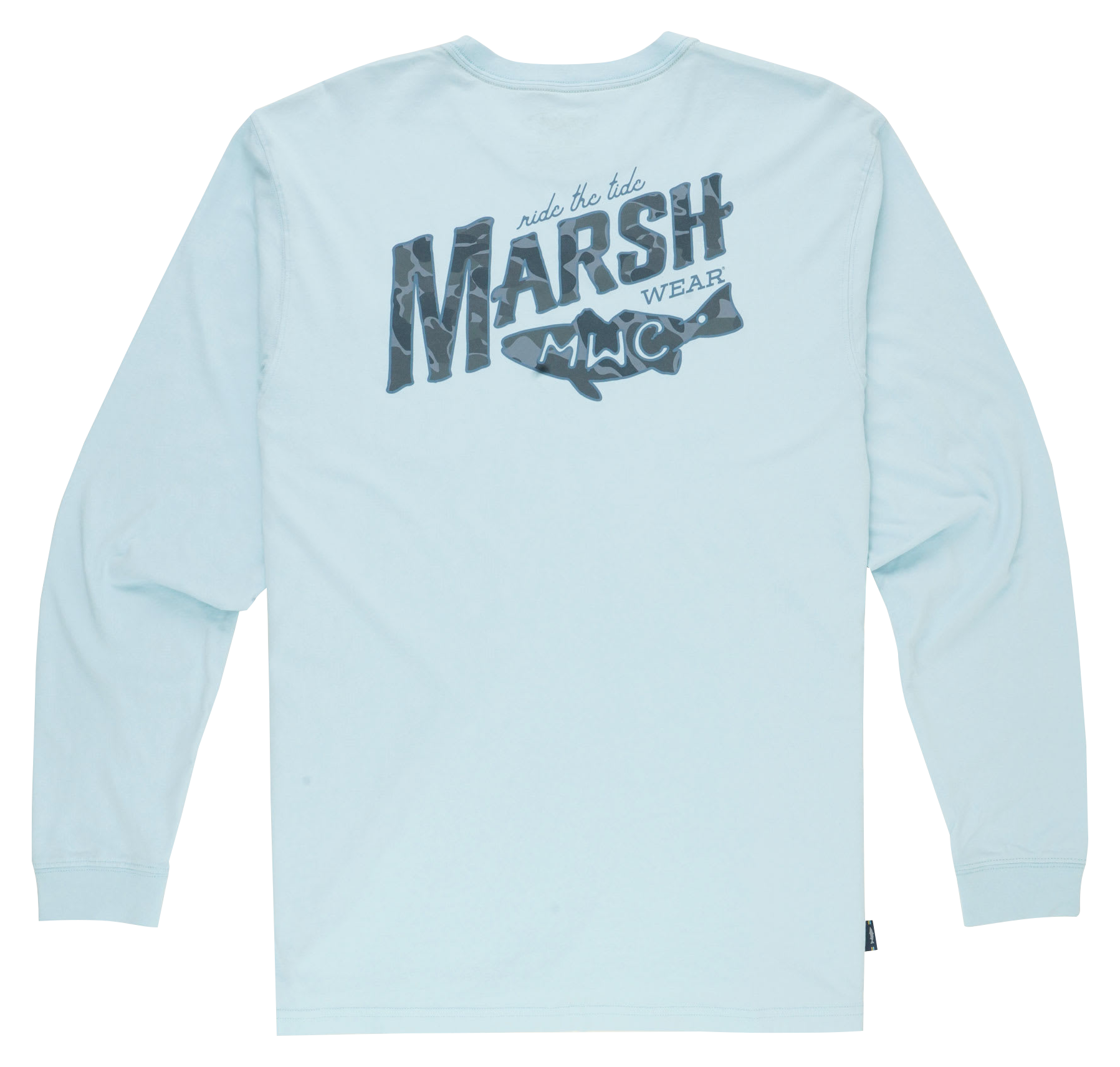 Image of Marsh Wear Sunrise Marsh Long-Sleeve T-Shirt for Men - Chambray
