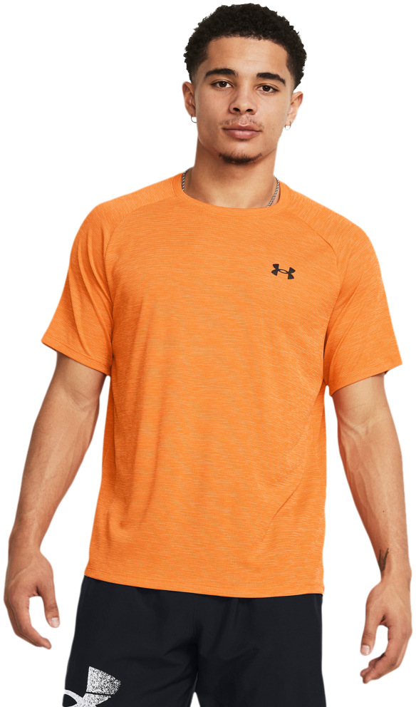 Image of Under Armour Tech Textured Short-Sleeve T-Shirt for Men - Atomic/Black - 4XLT