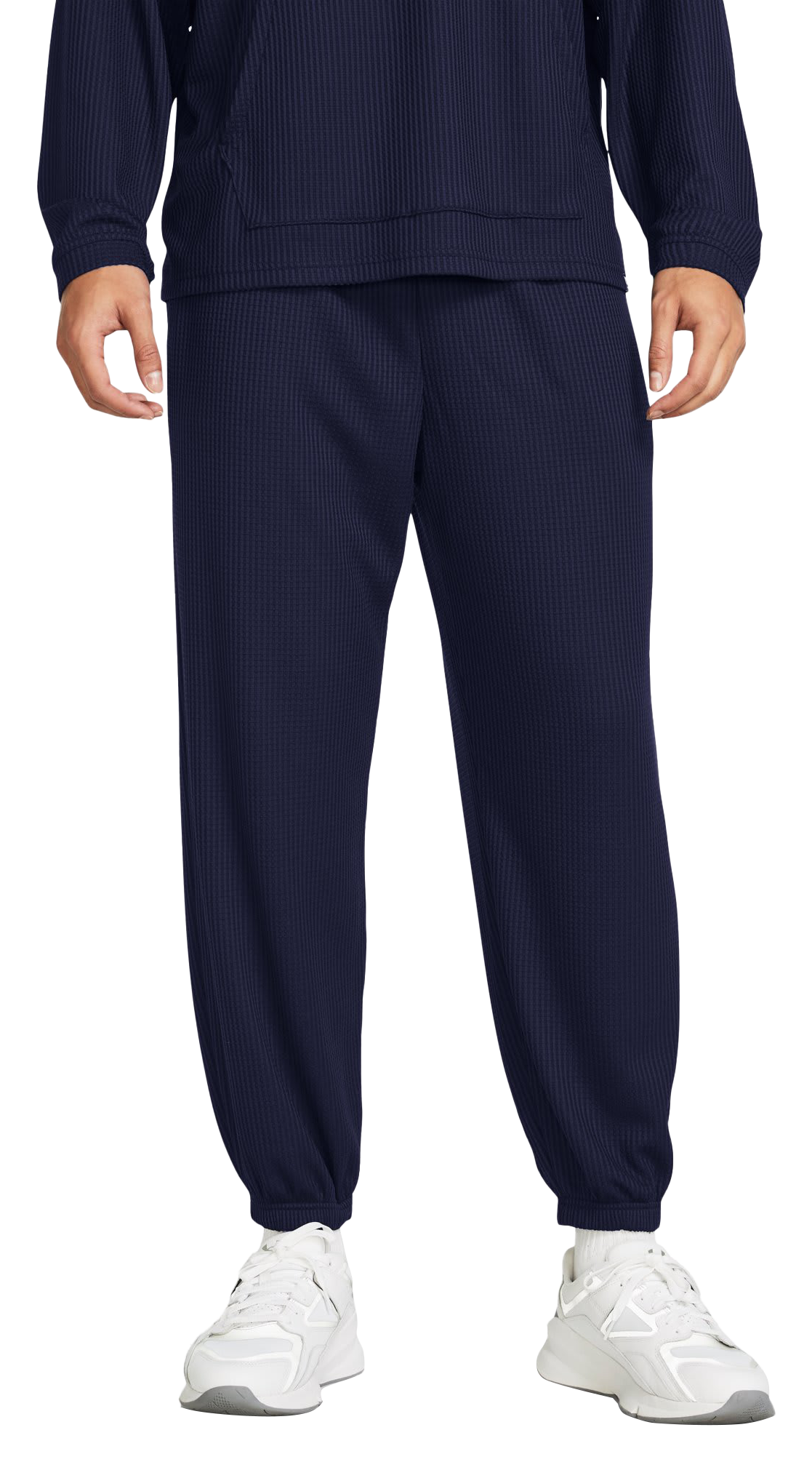 Under Armour Rival Waffle Joggers for Men - Midnight Navy/White