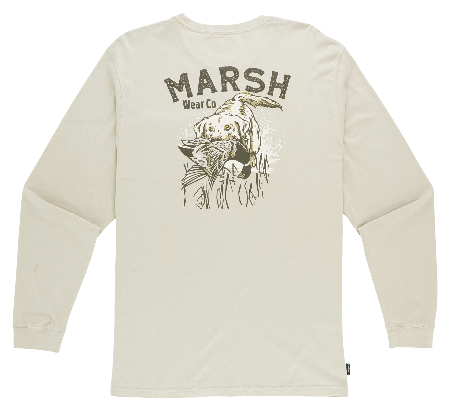 Image of Marsh Wear Red Catch Long-Sleeve T-Shirt for Men - Stone